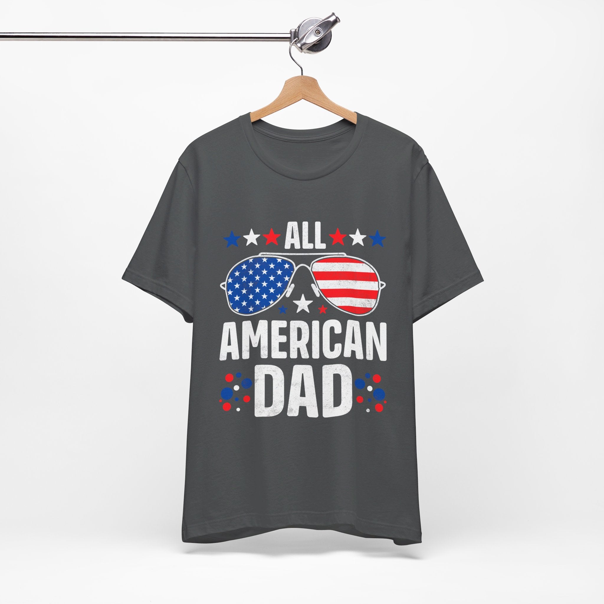 All American Dad T-Shirt | Patriotic Gift for Dad - Deez Teez