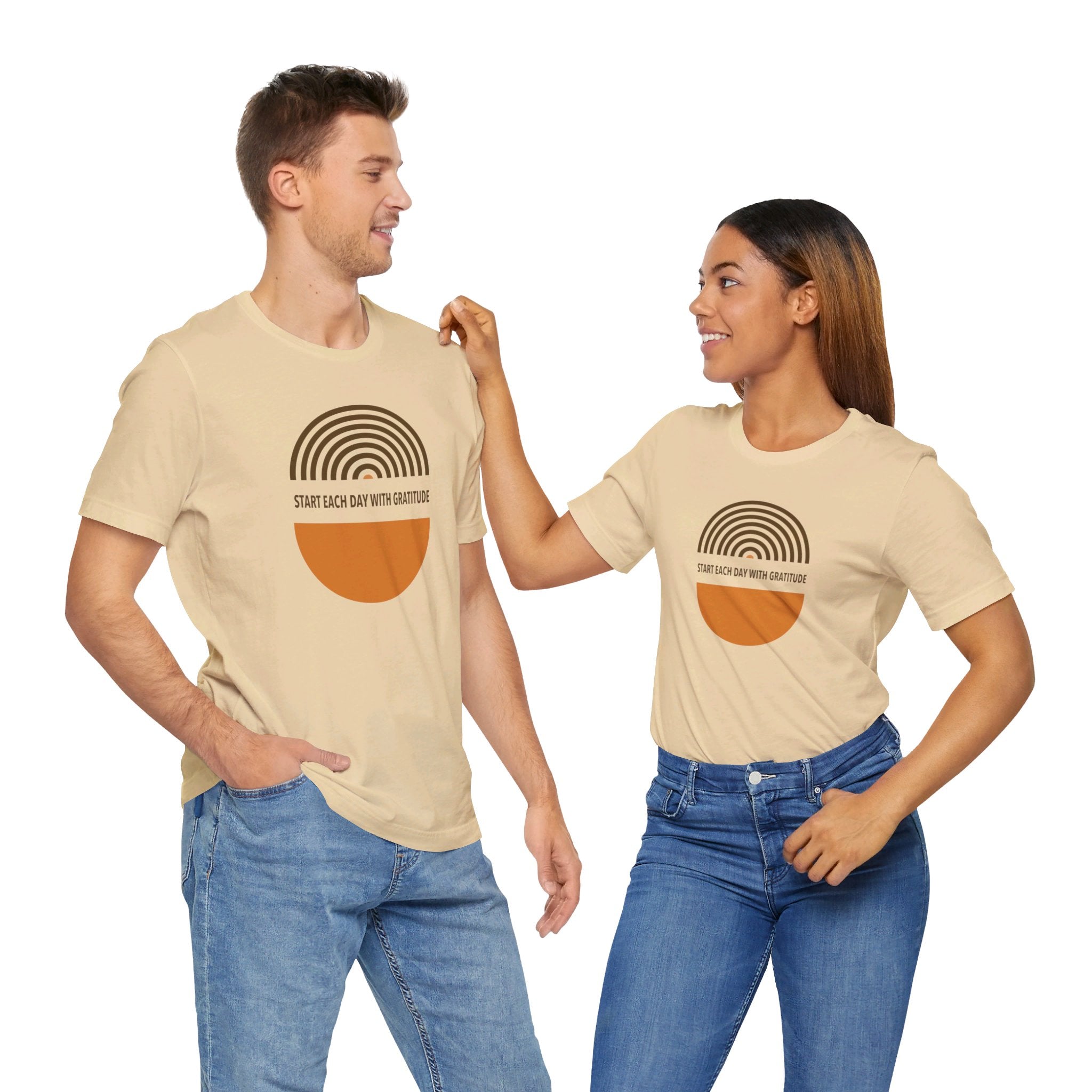 Start Each Day with Gratitude T-Shirt | Inspirational Morning Message Tee - Deez Teez