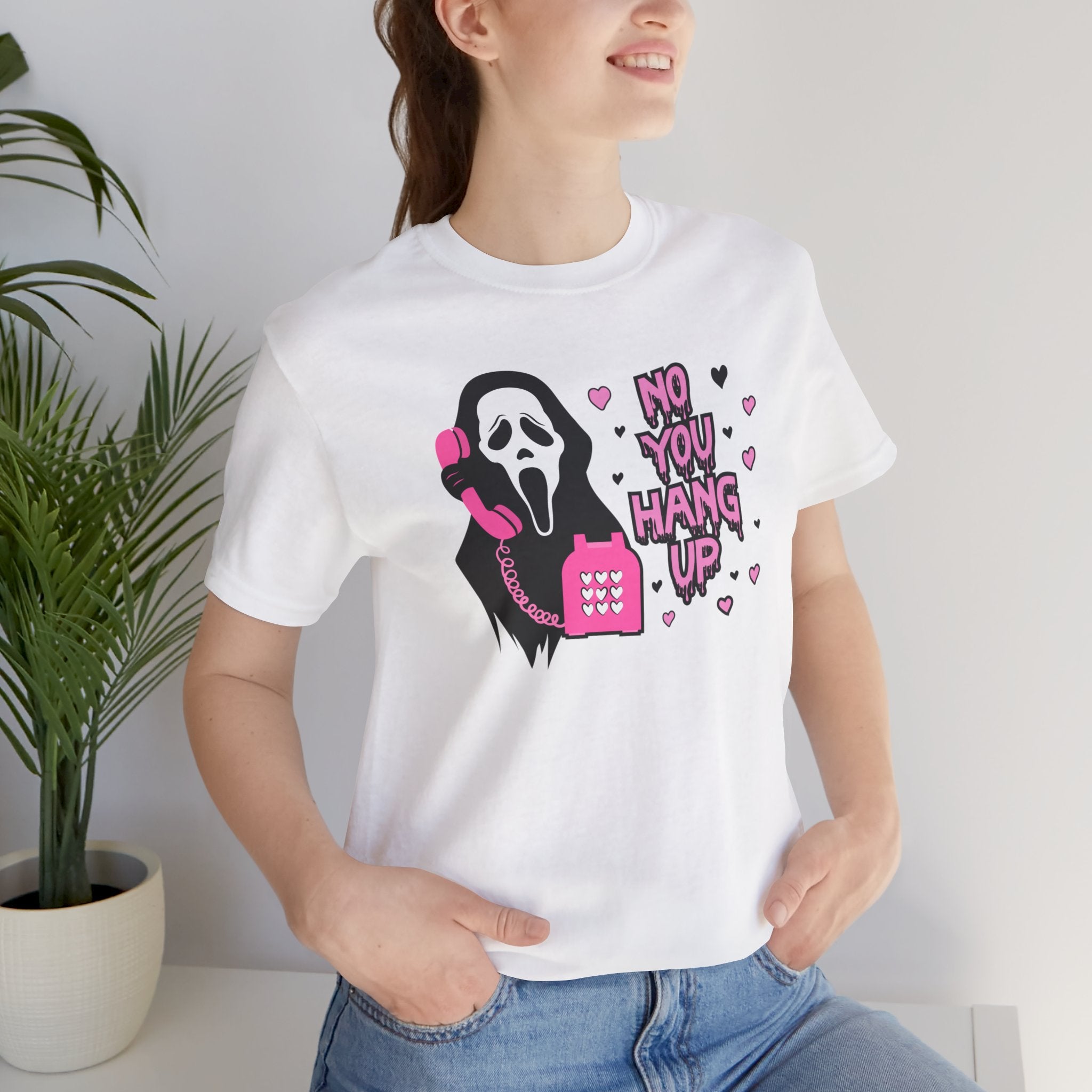 Scream Movie 'No You Hang Up' Tee | Classic Horror Movie Scene T-Shirt - Deez Teez