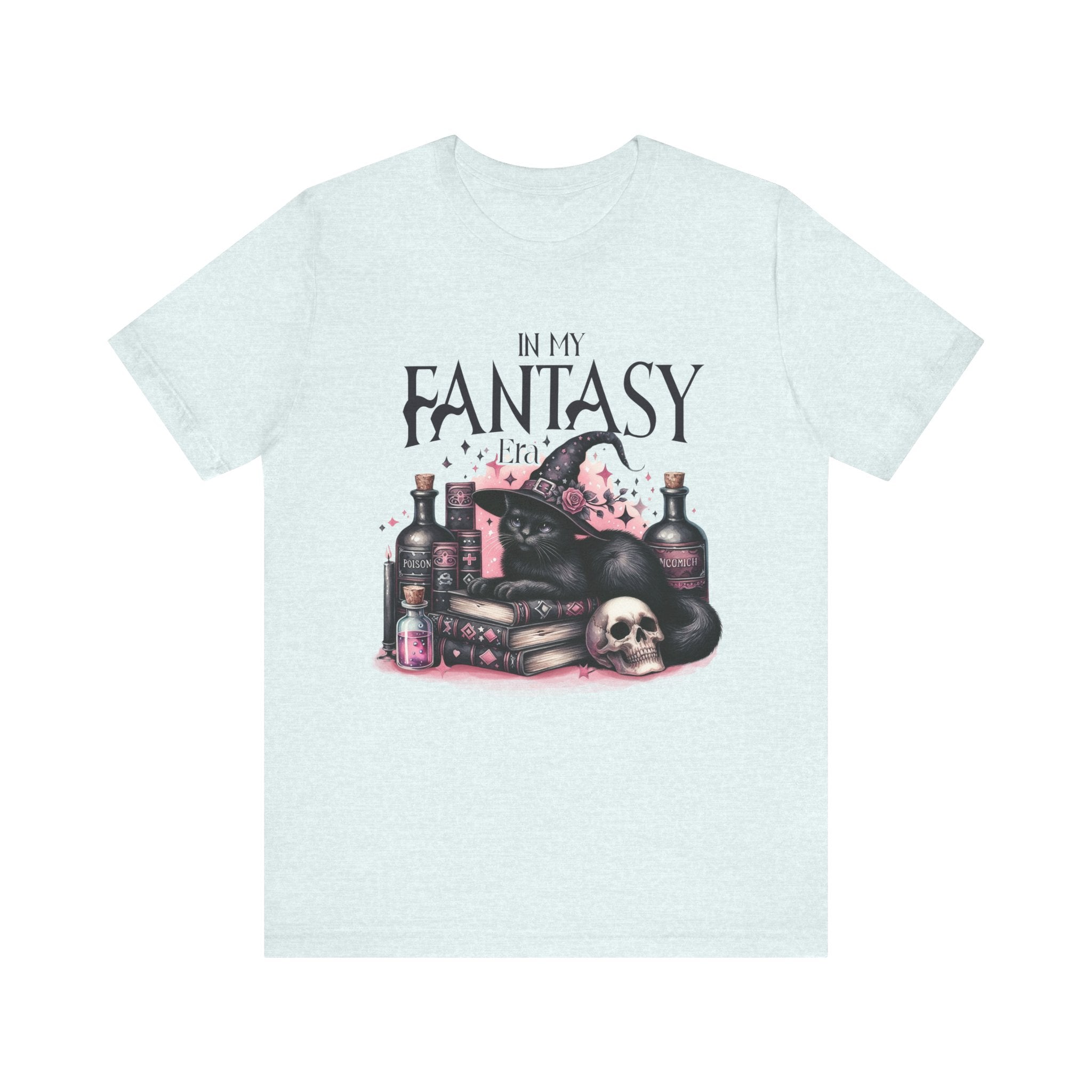 In My Fantasy Era T-Shirt | Black Cat & Cauldron Magical Design - Deez Teez