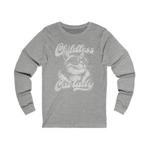 Childless Cat Lady Long Sleeve T-Shirt | Political Cat Mom Apparel - Deez Teez