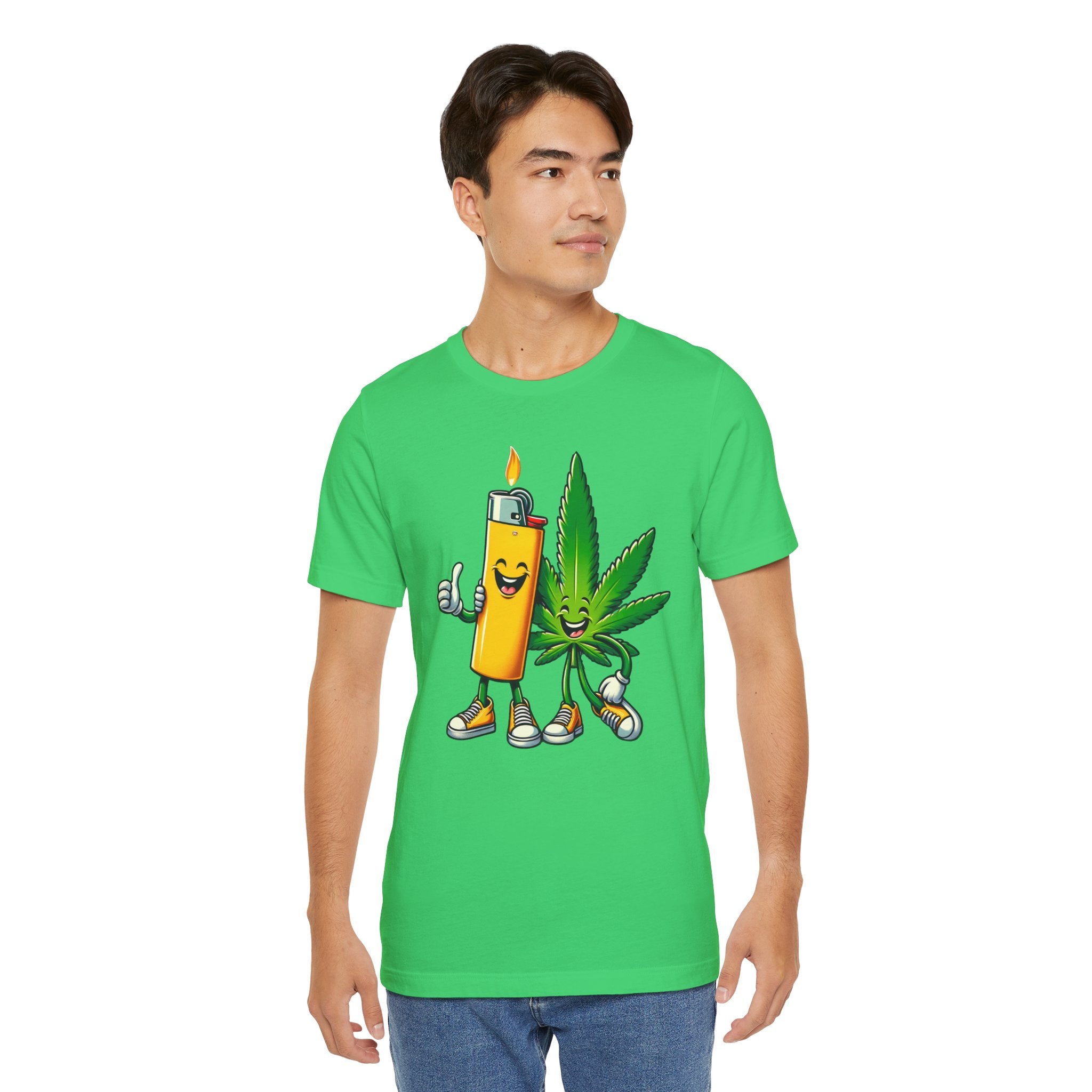 Best Buds Weed T-Shirt | Leaf and Lighter Tee - Deez Teez