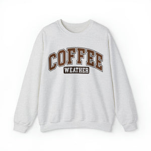 Coffee Lover's Sweatshirt | "Coffee Weather" Cozy Pullover - Deez Teez