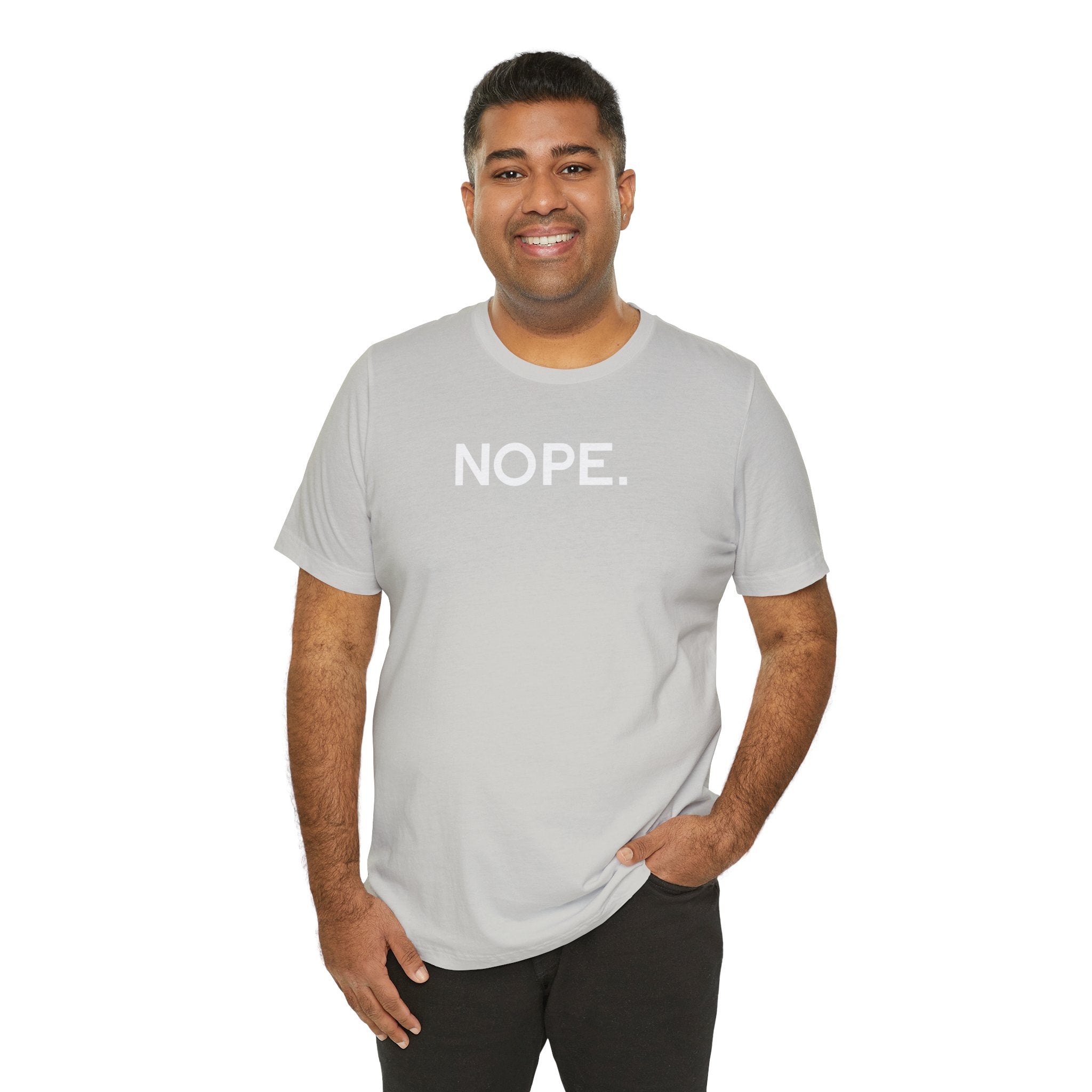 'Nope' Bold Statement Unisex Crewneck T-Shirt - Deez Teez