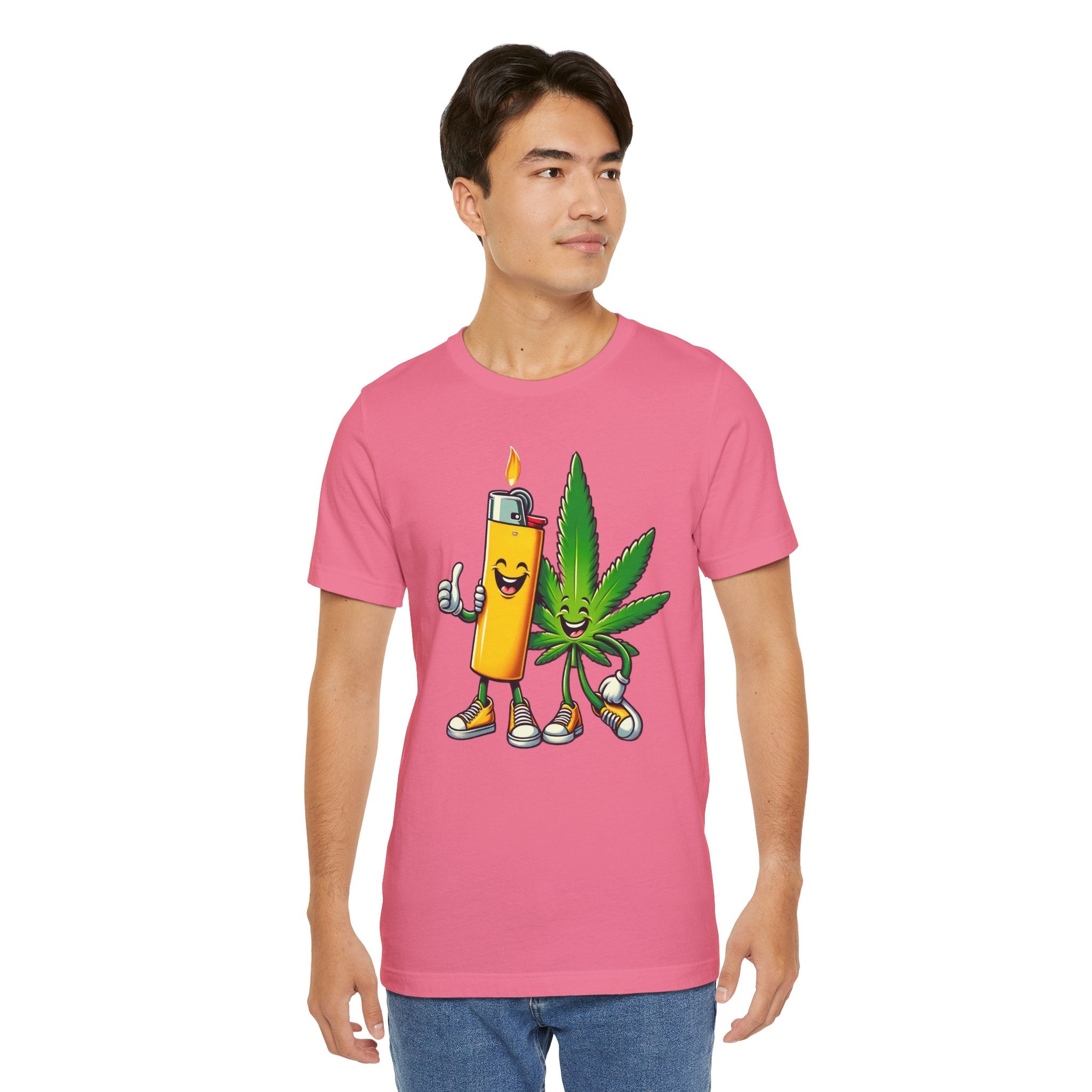 Best Buds Weed T-Shirt | Leaf and Lighter Tee - Deez Teez