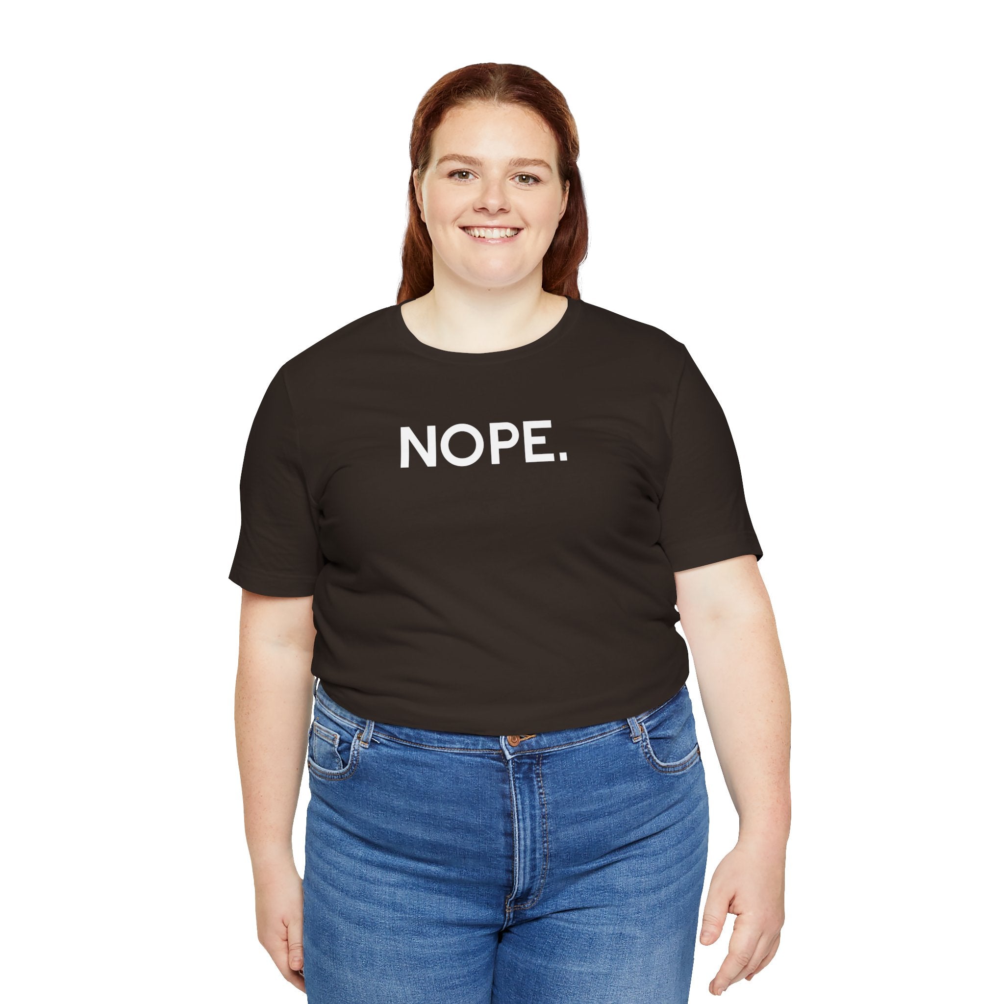 'Nope' Bold Statement Unisex Crewneck T-Shirt - Deez Teez