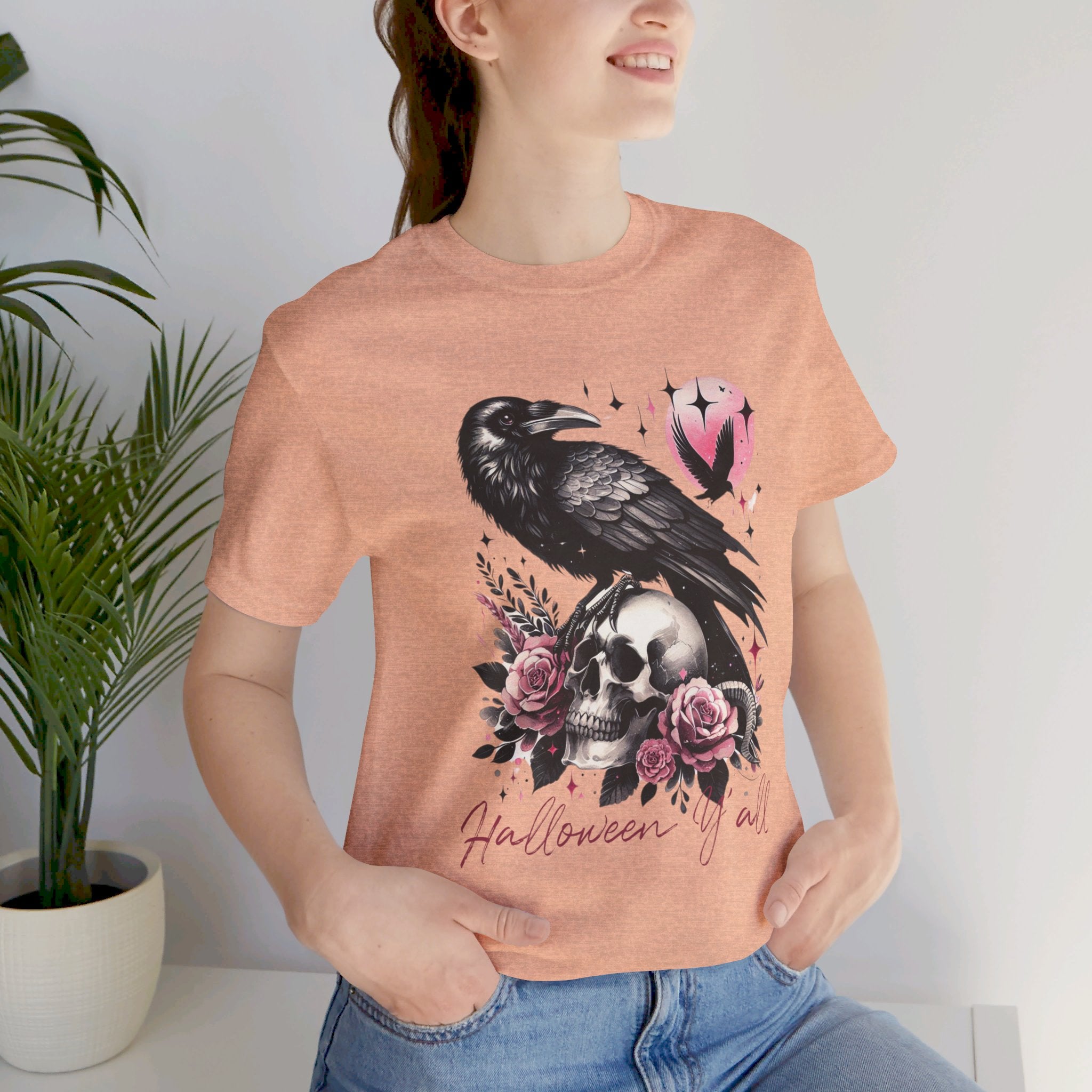 Halloween Y'all T-Shirt | Fun & Festive Raven Halloween Tee - Deez Teez