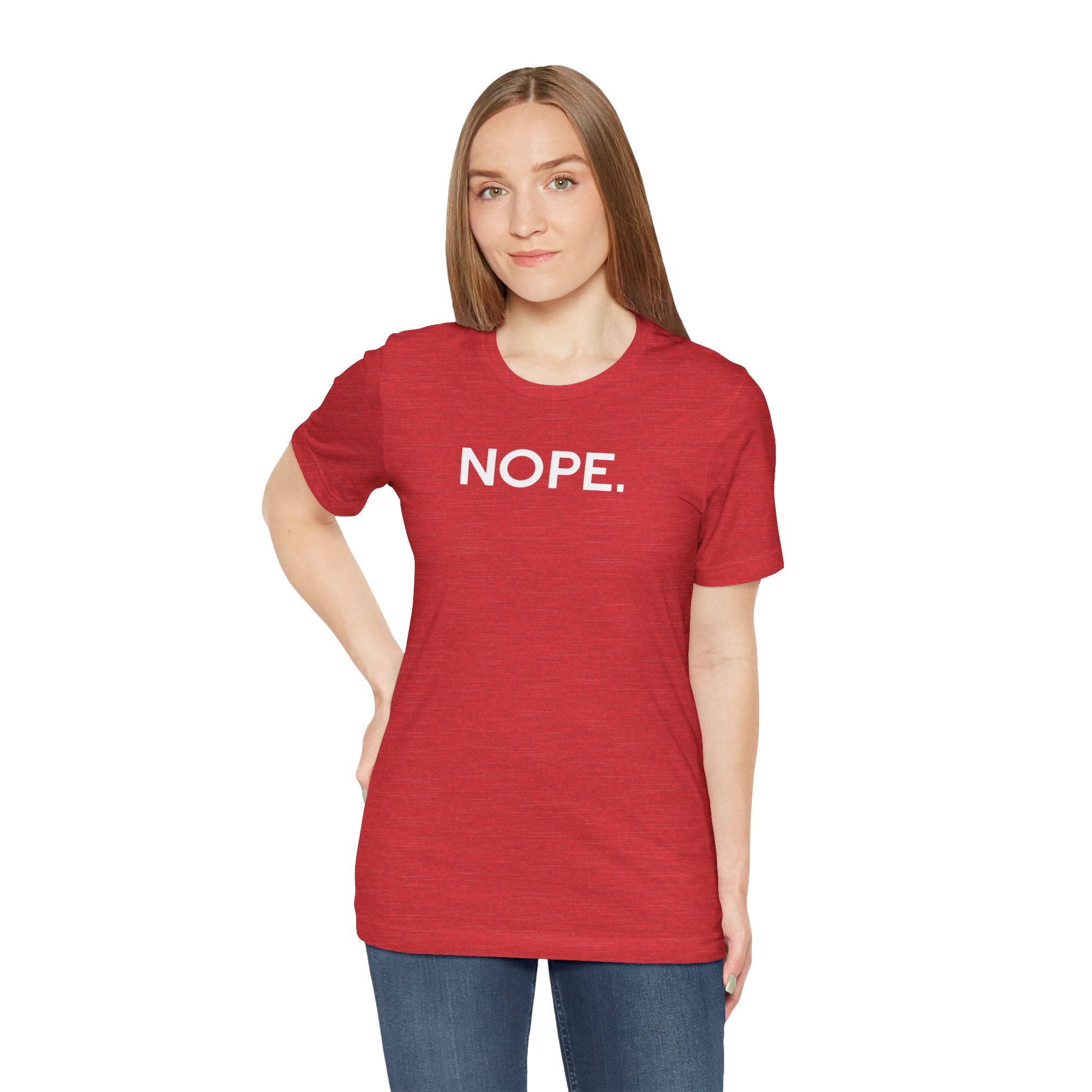 'Nope' Bold Statement Unisex Crewneck T-Shirt - Deez Teez