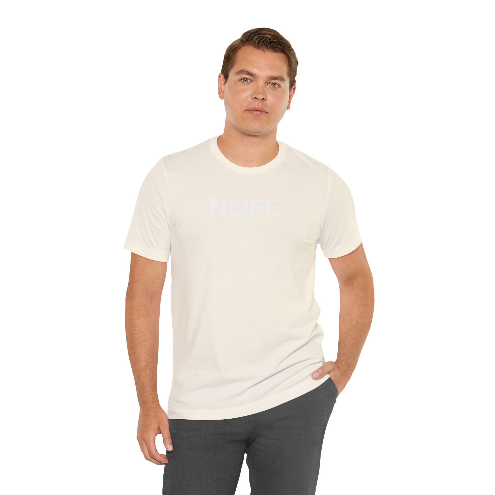 'Nope' Bold Statement Unisex Crewneck T-Shirt - Deez Teez