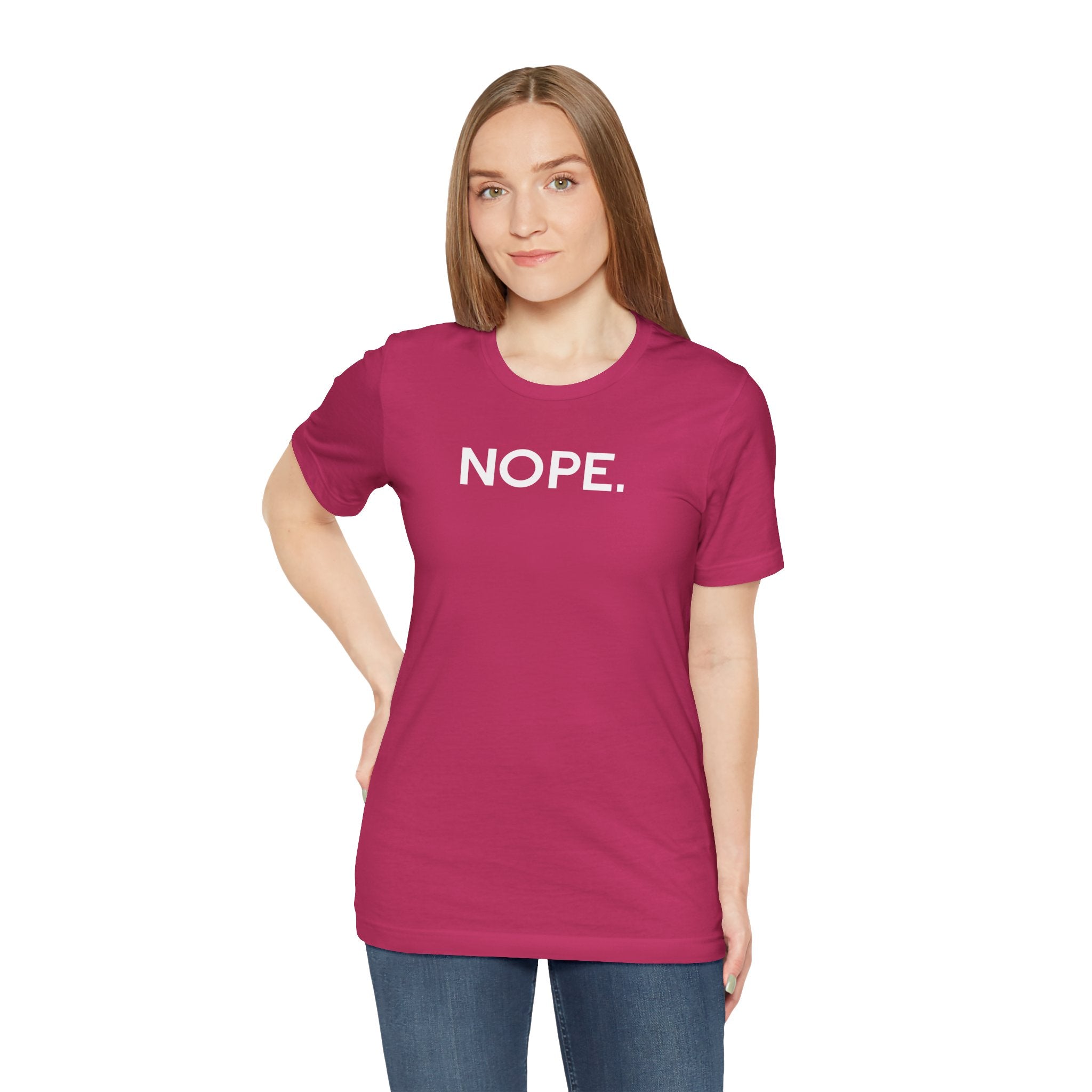 'Nope' Bold Statement Unisex Crewneck T-Shirt - Deez Teez
