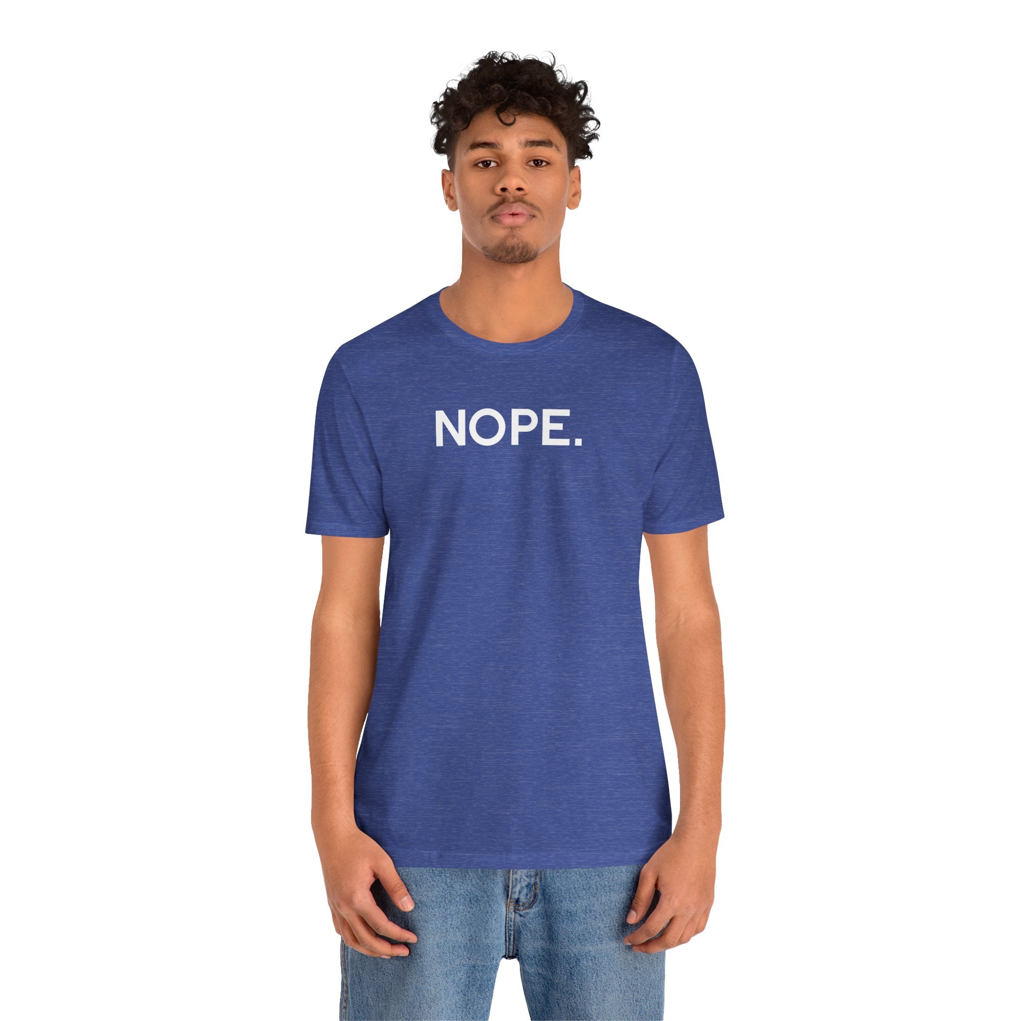 'Nope' Bold Statement Unisex Crewneck T-Shirt - Deez Teez