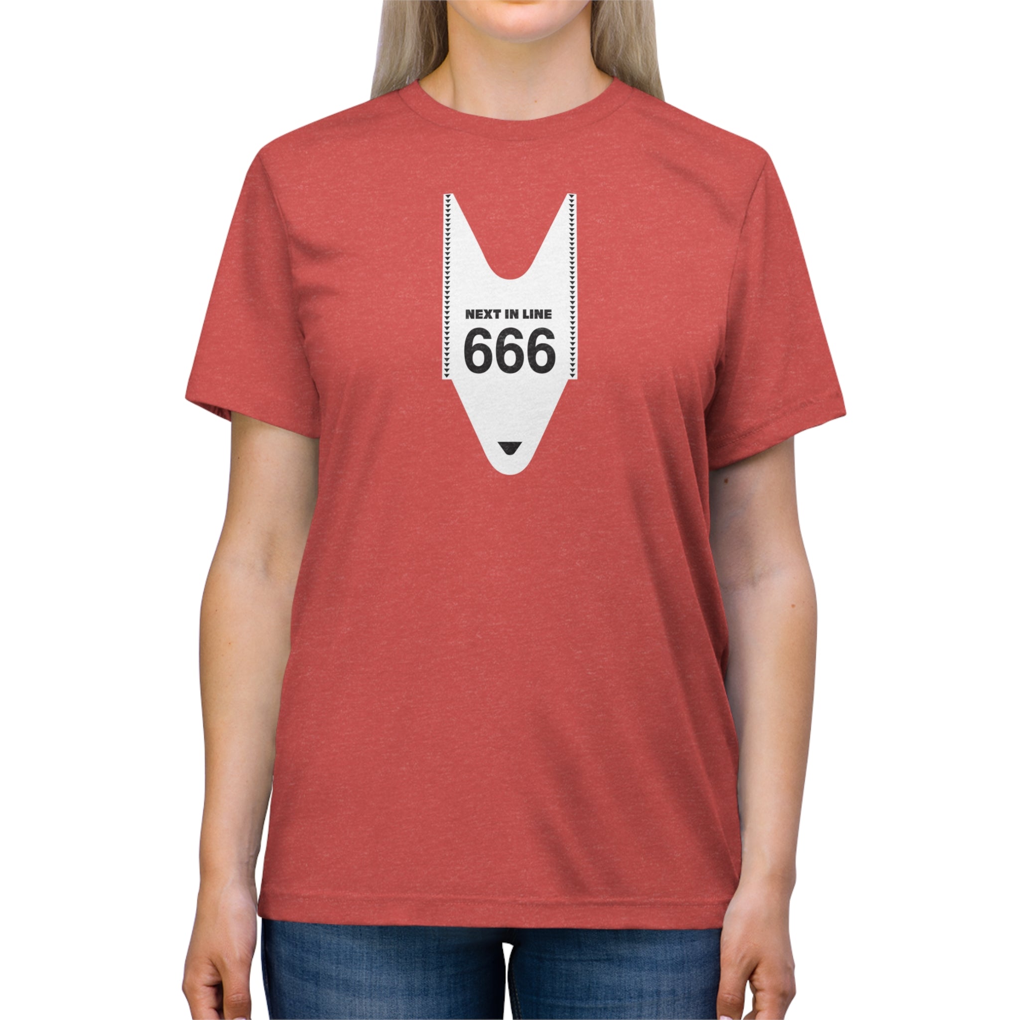 Next In Line 666 | Deli Number Dispenser | Unisex Tri-blend T-shirt - Deez Teez