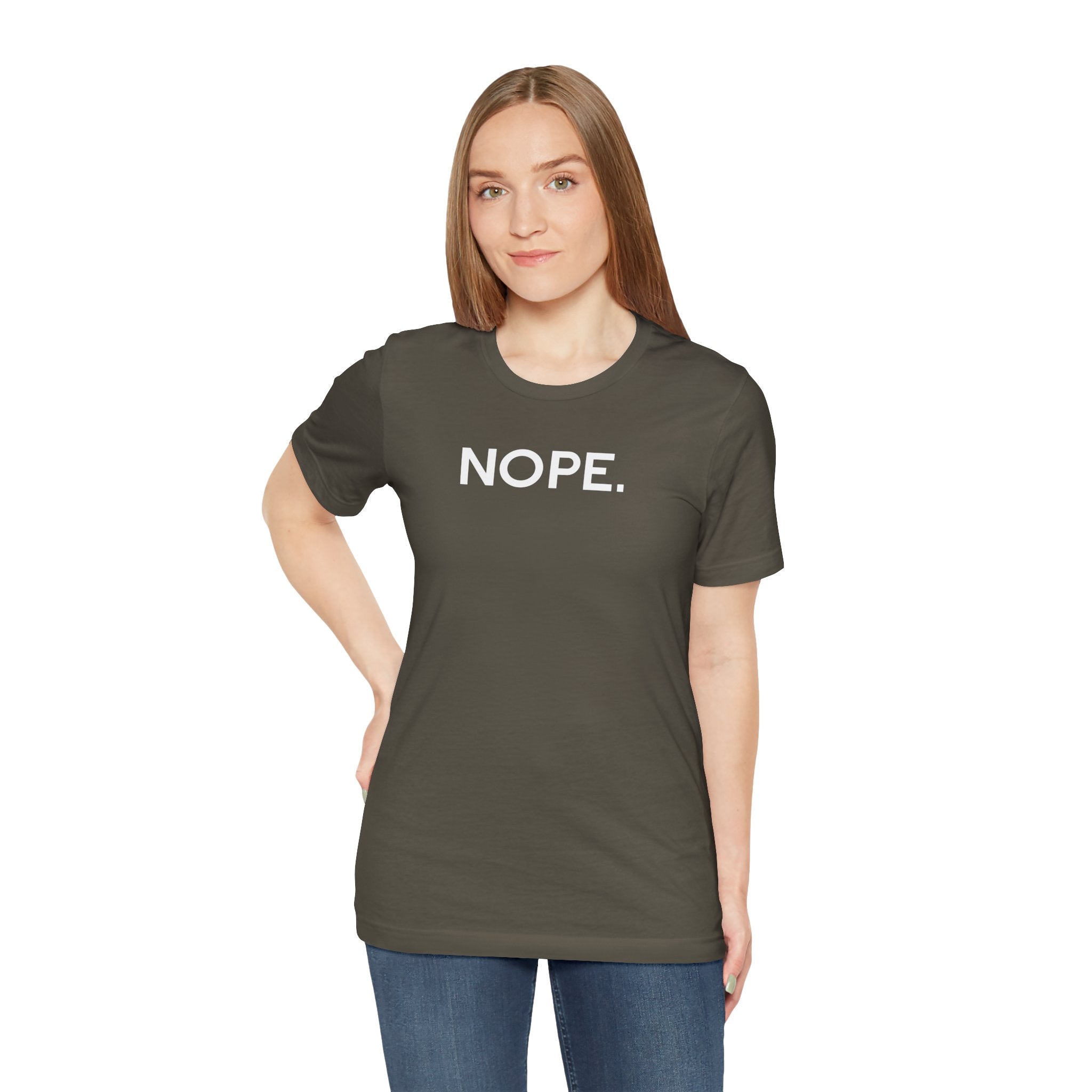 'Nope' Bold Statement Unisex Crewneck T-Shirt - Deez Teez