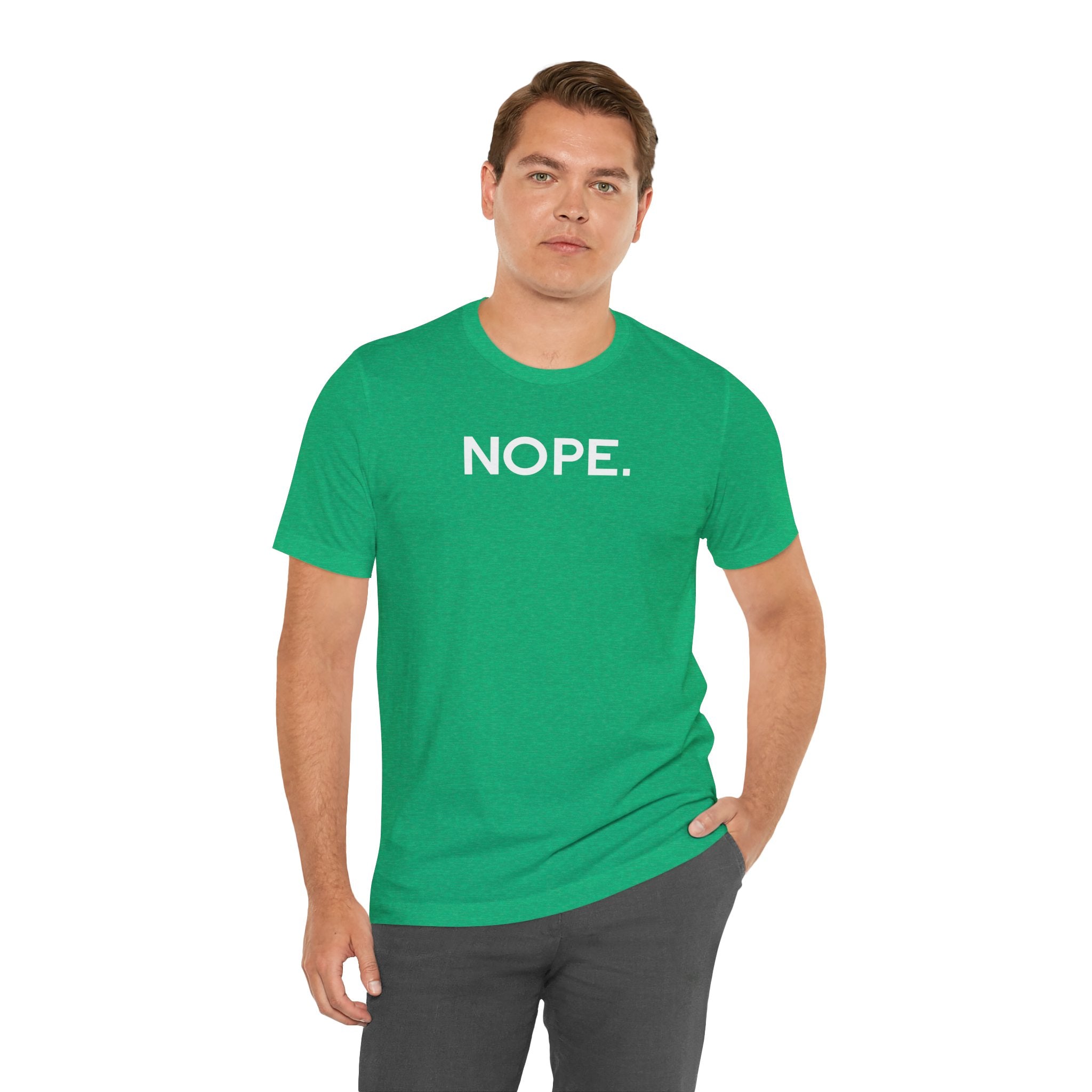 'Nope' Bold Statement Unisex Crewneck T-Shirt - Deez Teez