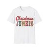 'Christmas Junkie' Colorful Hardcore Holiday Design T-Shirt | Festive Cheer Enthusiast Tee - Deez Teez