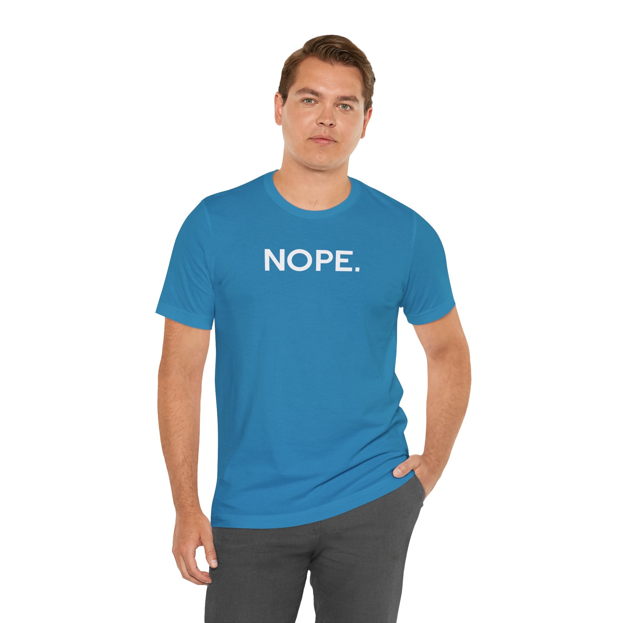 'Nope' Bold Statement Unisex Crewneck T-Shirt - Deez Teez