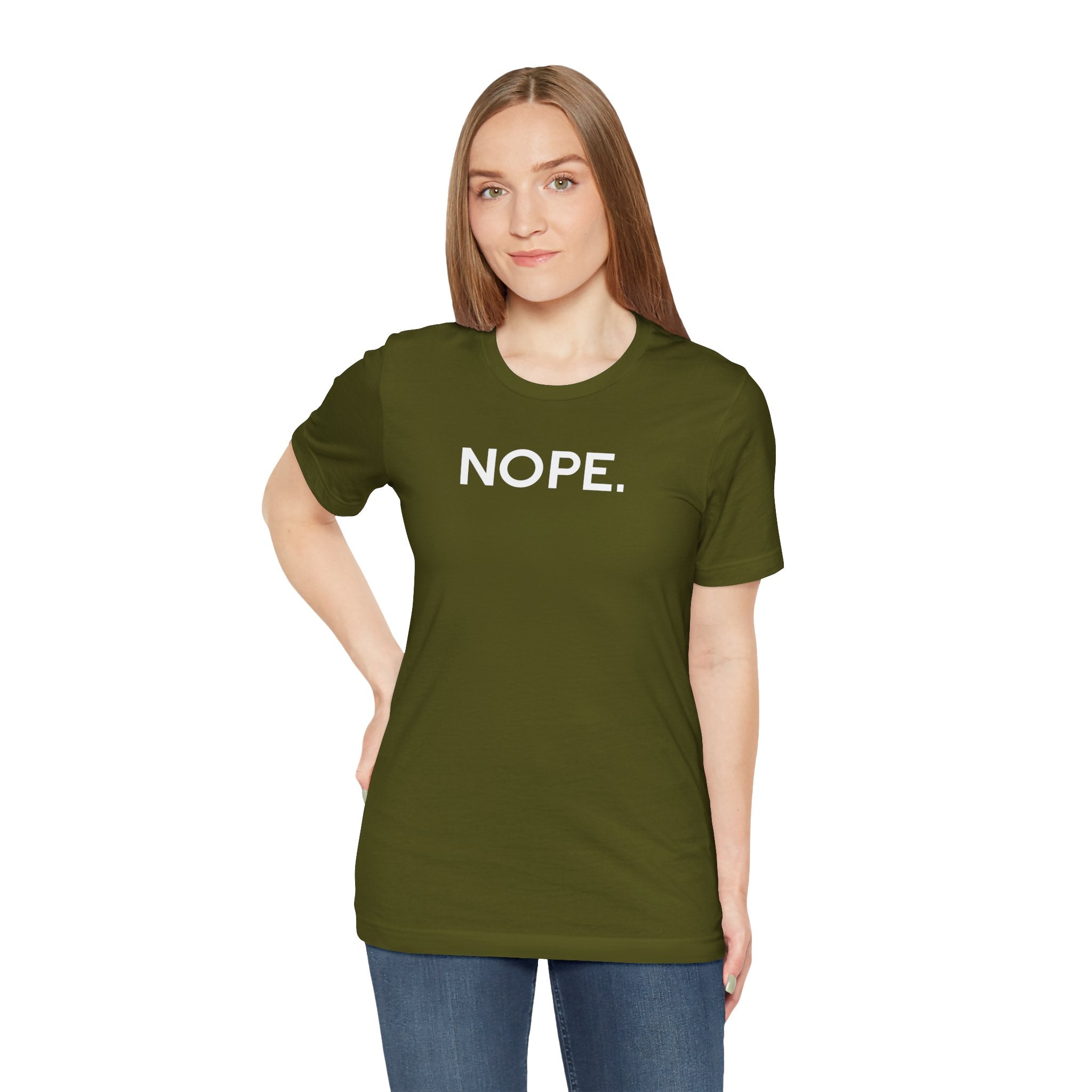 'Nope' Bold Statement Unisex Crewneck T-Shirt - Deez Teez