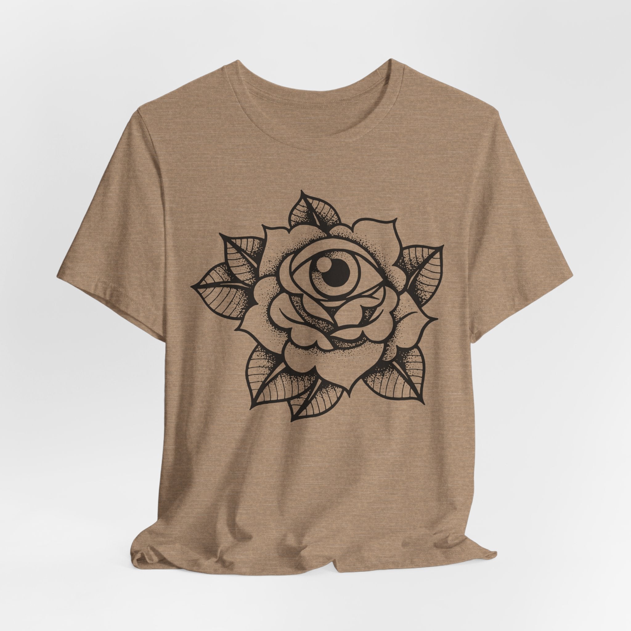 Blooming Eyeball Rose T-Shirt | Traditional Tattoo Art Design Tee