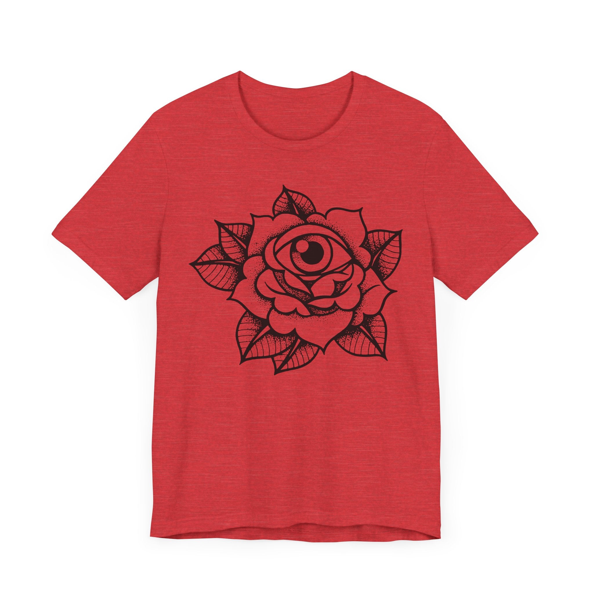 Blooming Eyeball Rose T-Shirt | Traditional Tattoo Art Design Tee