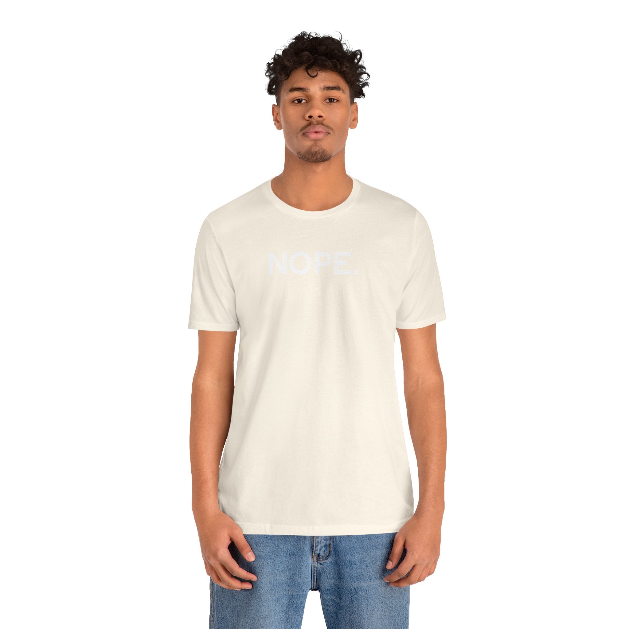 'Nope' Bold Statement Unisex Crewneck T-Shirt - Deez Teez