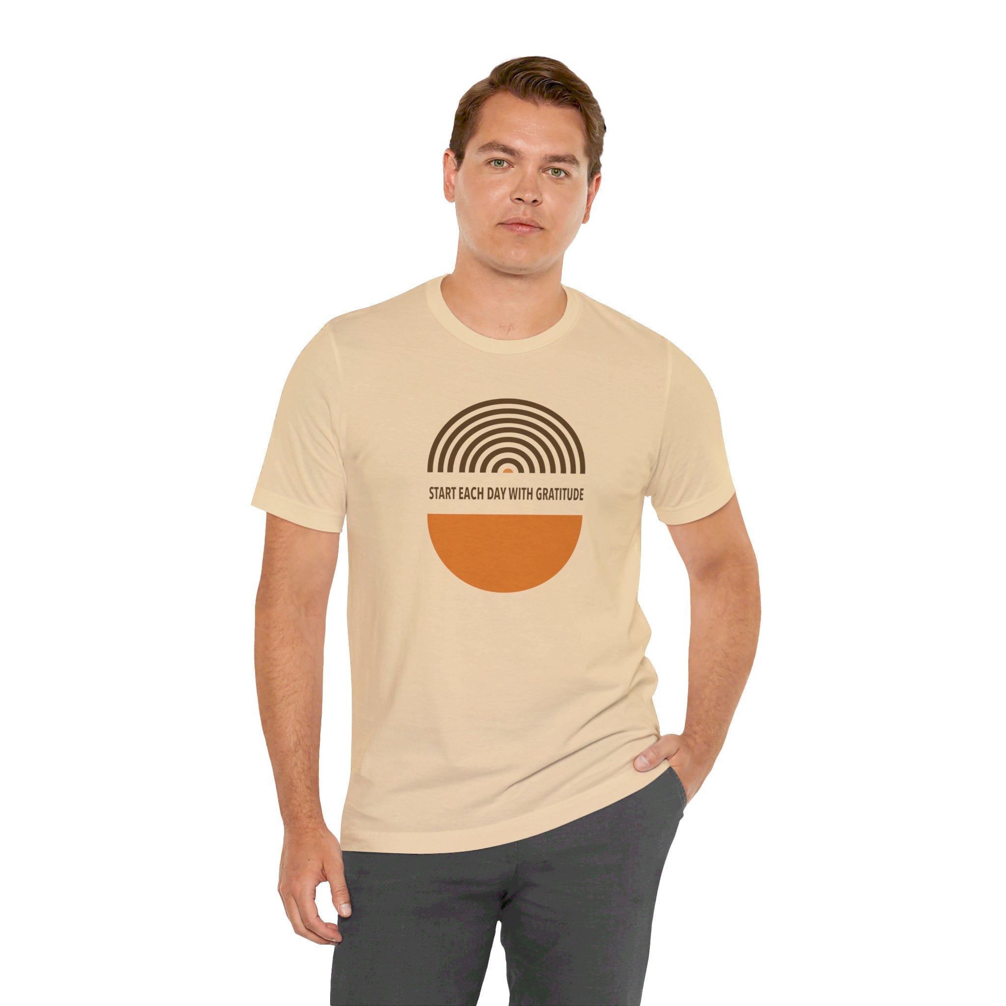 Start Each Day with Gratitude T-Shirt | Inspirational Morning Message Tee - Deez Teez