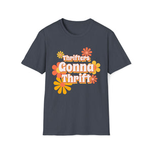 Thrifters Gonna Thrift Retro Vintage Graphic Daisy T-Shirt - Deez Teez