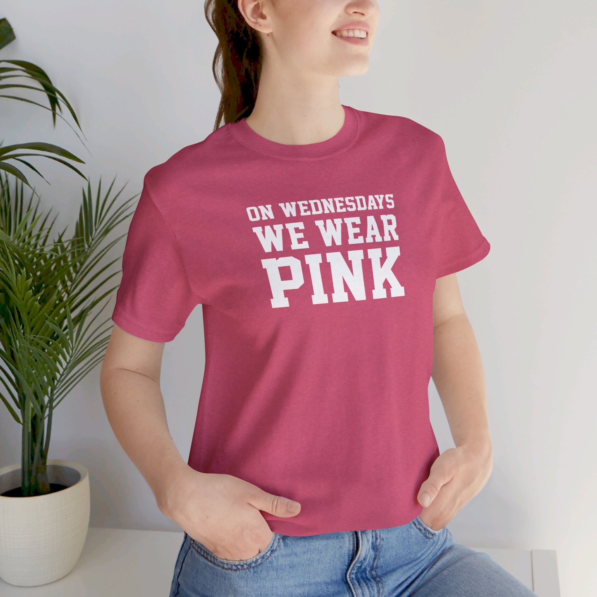 On Wednesdays We Wear Pink' T-Shirt | Classic Movie Tee - Deez Teez