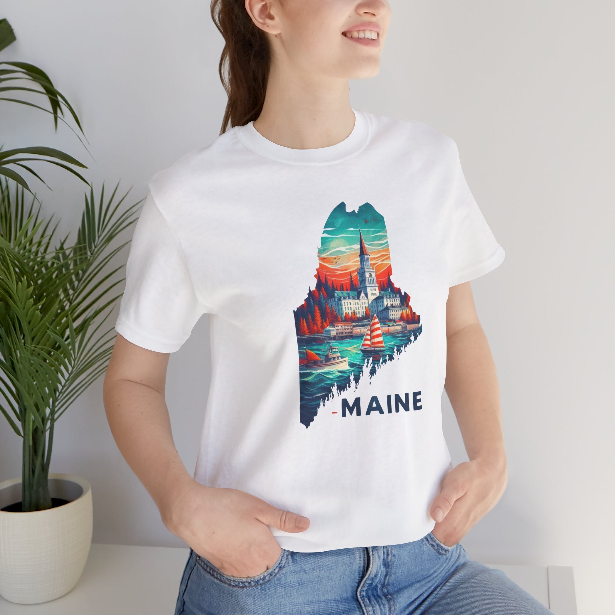 Maine State Pride Tee | State of Main Colorful Graphic Tshirt - Deez Teez