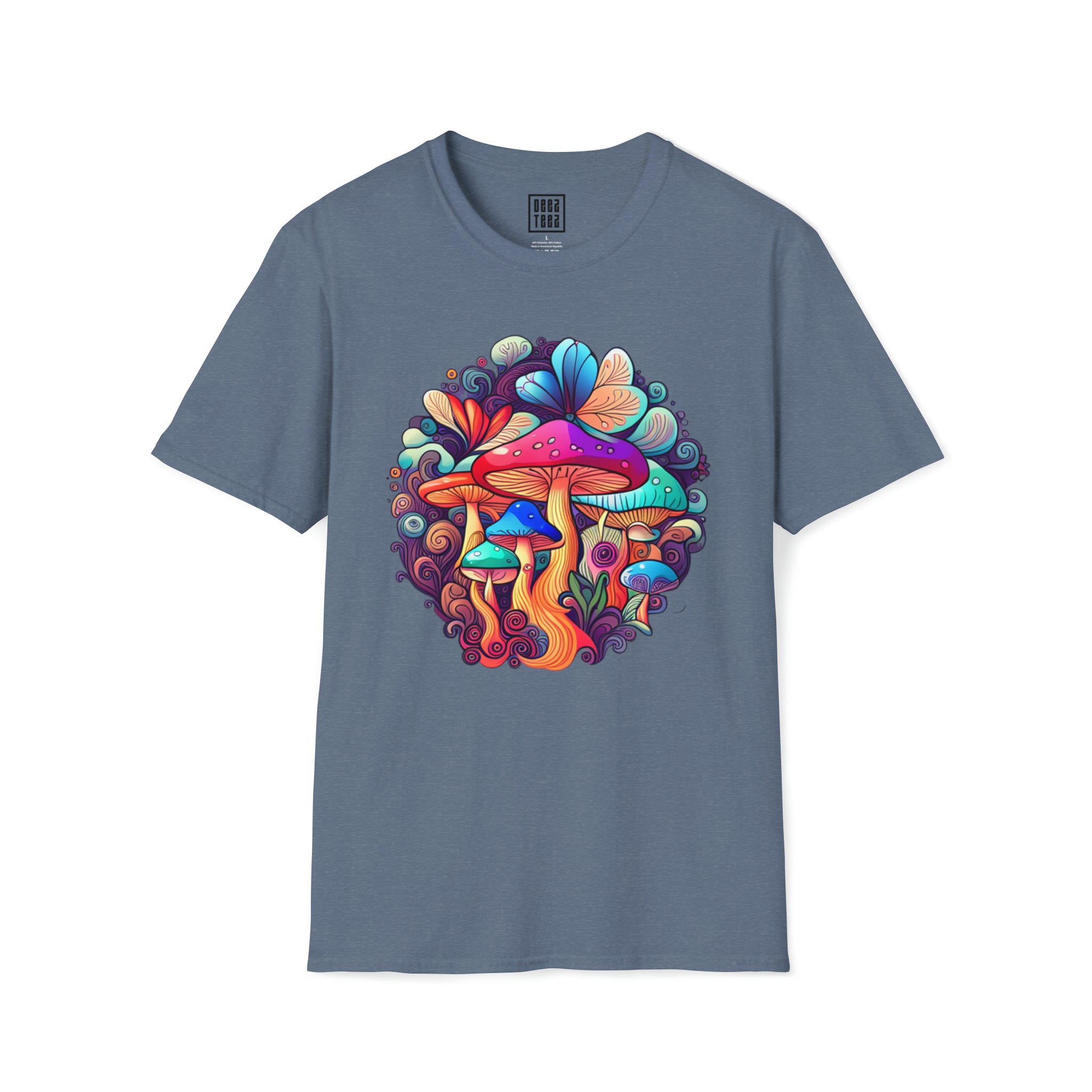 Psychedelic Mushroom Graphic T-Shirt | Trippy Fungi Tee - Deez Teez