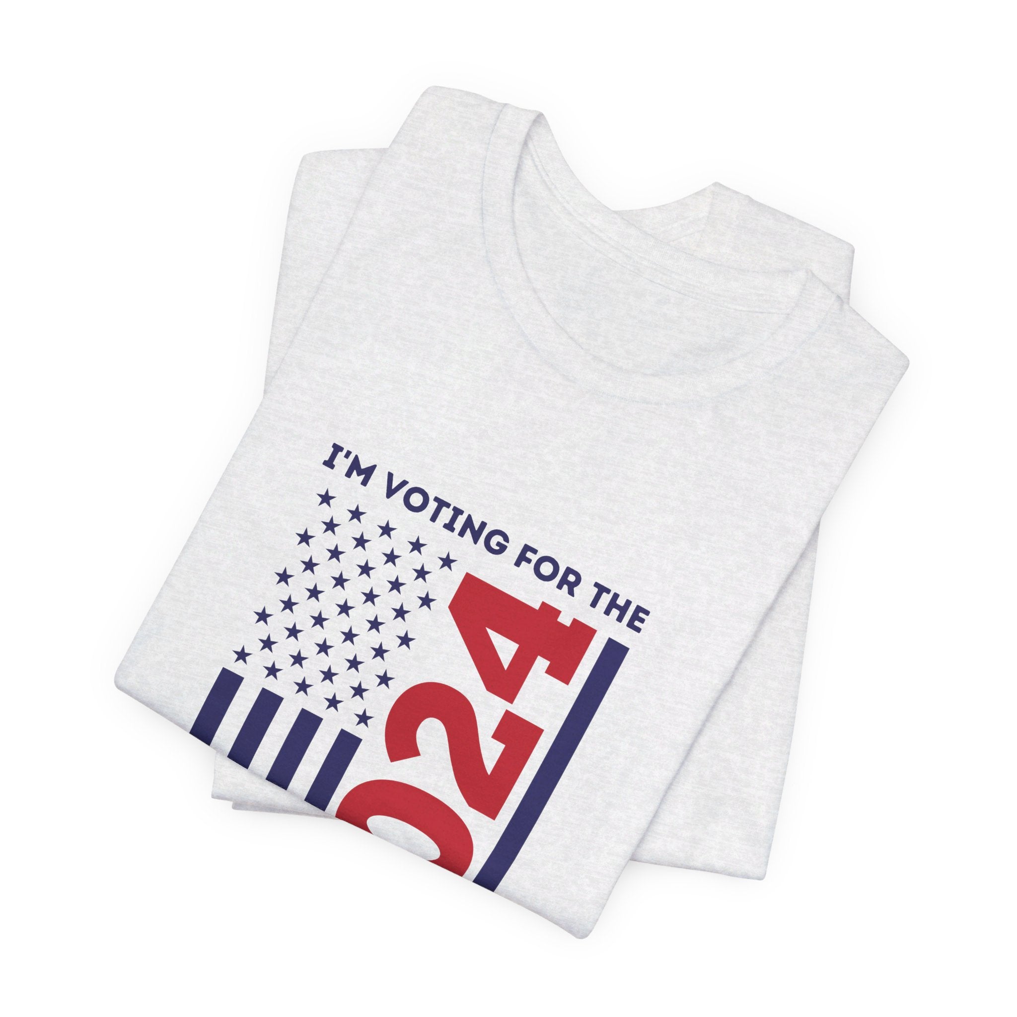 'I'm Voting for The Felon 2024' Patriotic Flag T-Shirt - Deez Teez