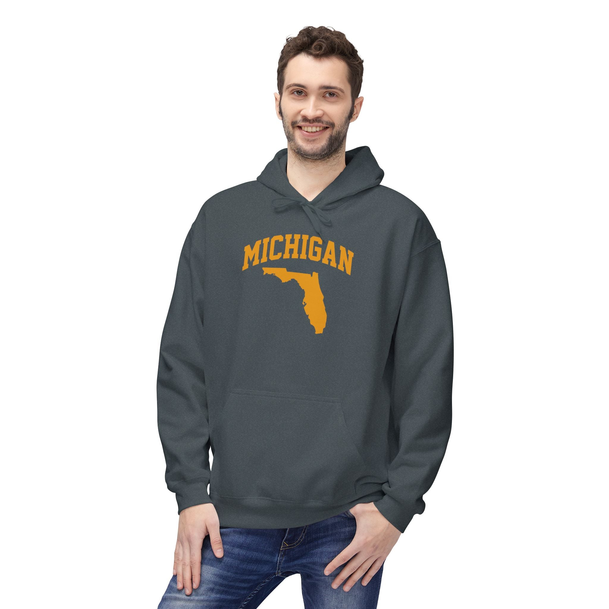 Michigan/Florida Snowbird Satire Hoodie | Winter Migration Sweatshirt