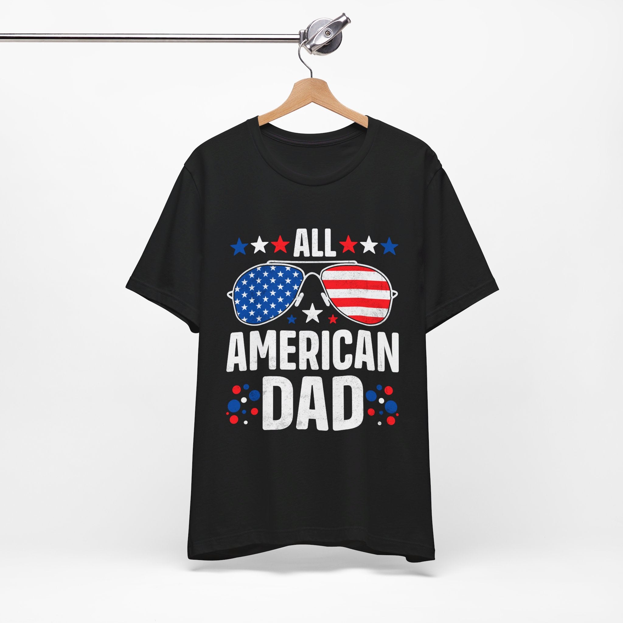 All American Dad T-Shirt | Patriotic Gift for Dad - Deez Teez