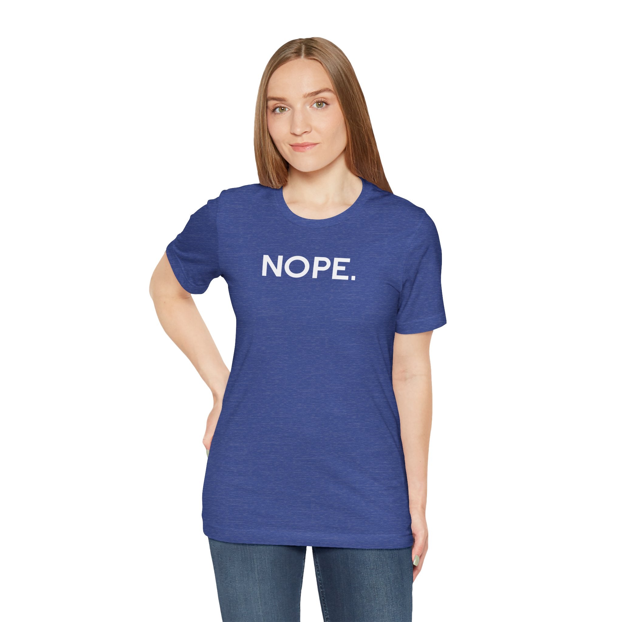 'Nope' Bold Statement Unisex Crewneck T-Shirt - Deez Teez