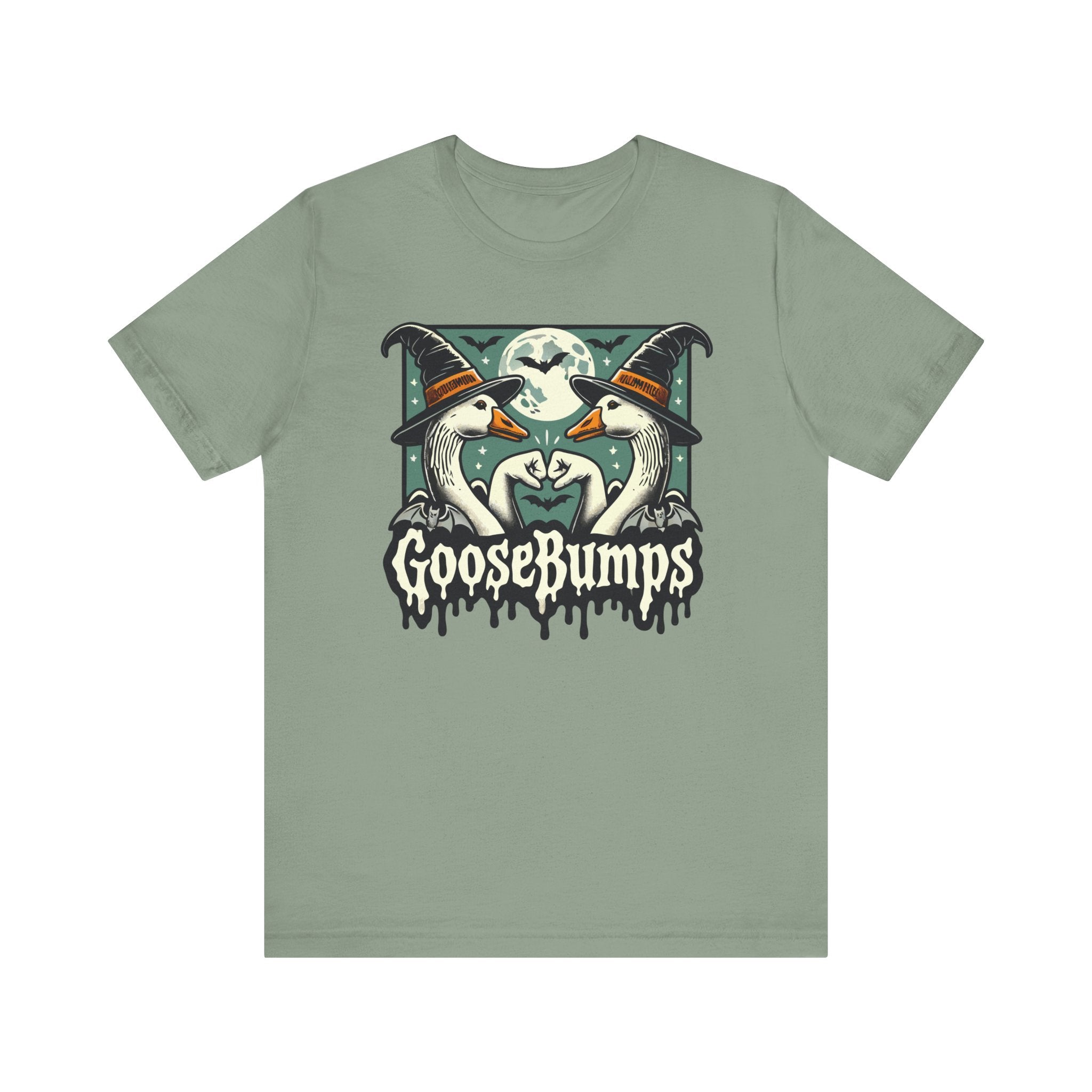 "GooseBumps" T-Shirt | Fist-Bumping Geese Funny Graphic T-Shirt - Deez Teez