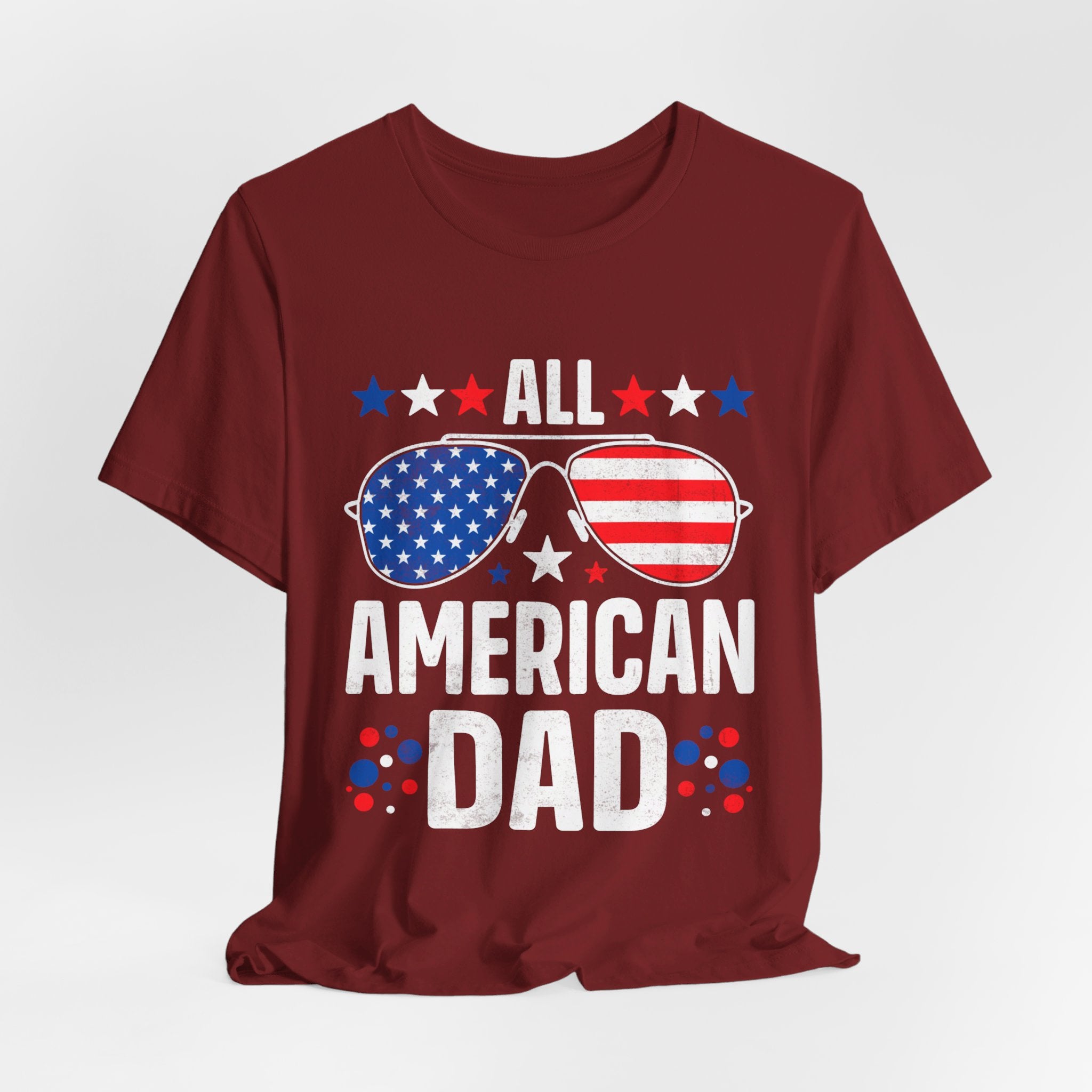 All American Dad T-Shirt | Patriotic Gift for Dad - Deez Teez