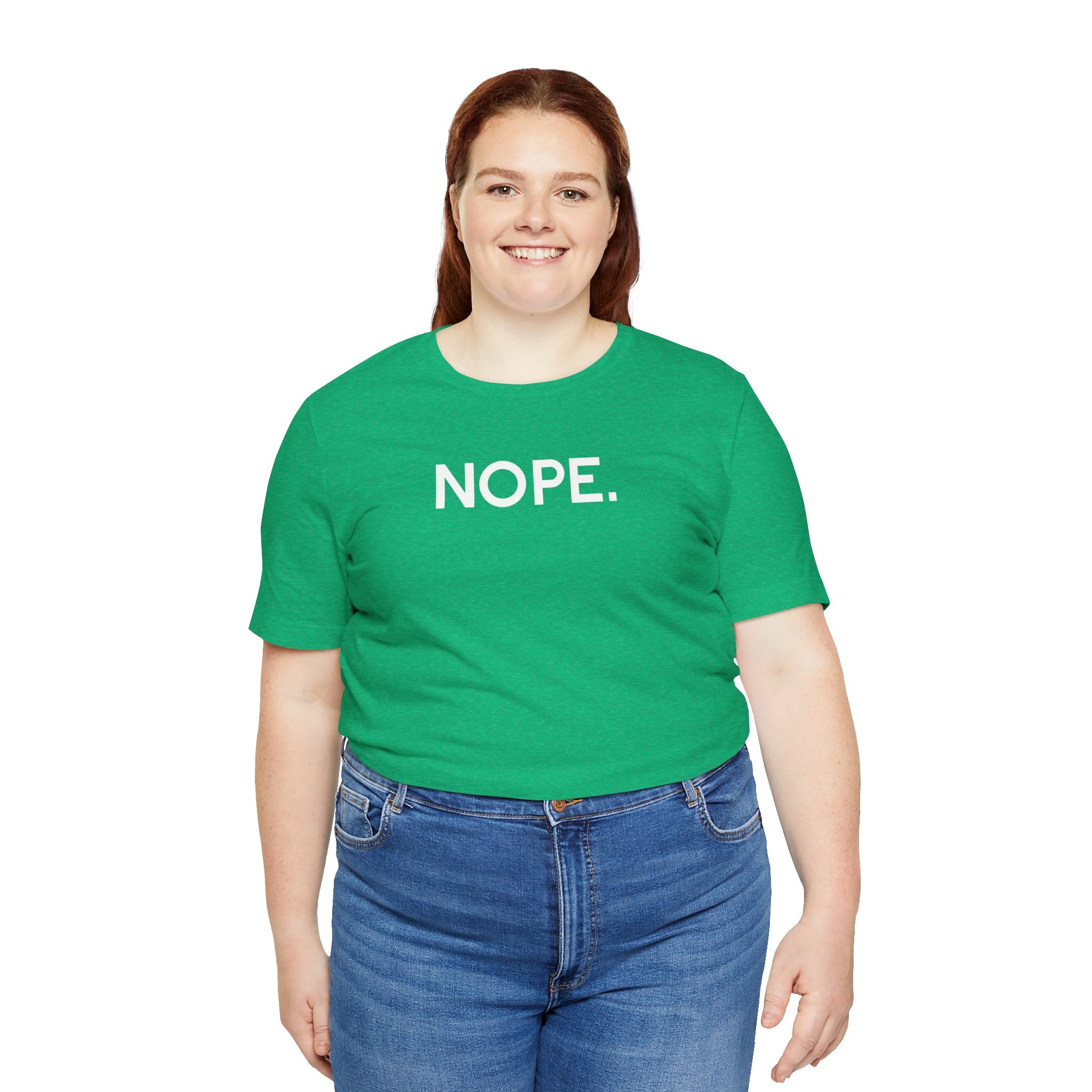 'Nope' Bold Statement Unisex Crewneck T-Shirt - Deez Teez