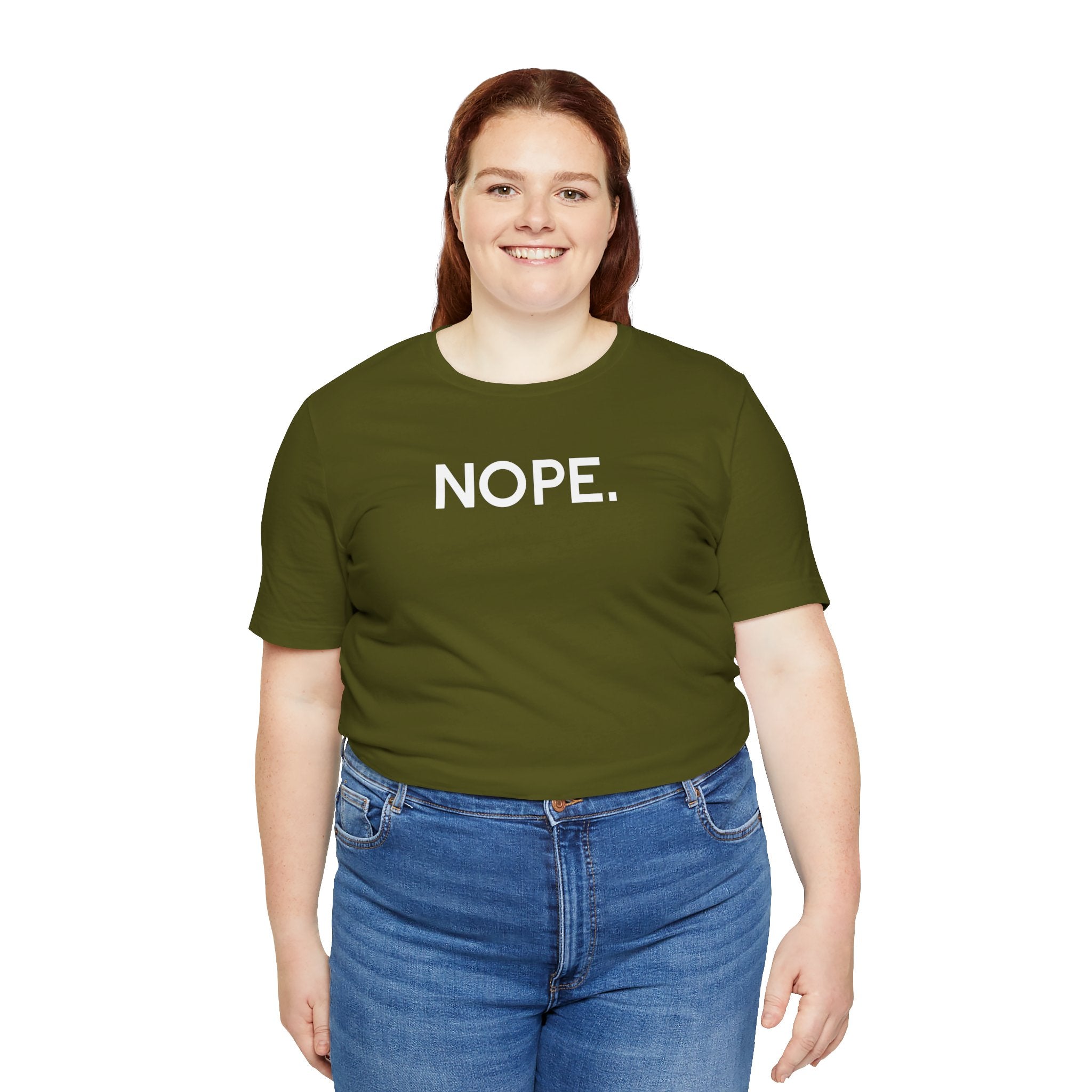 'Nope' Bold Statement Unisex Crewneck T-Shirt - Deez Teez