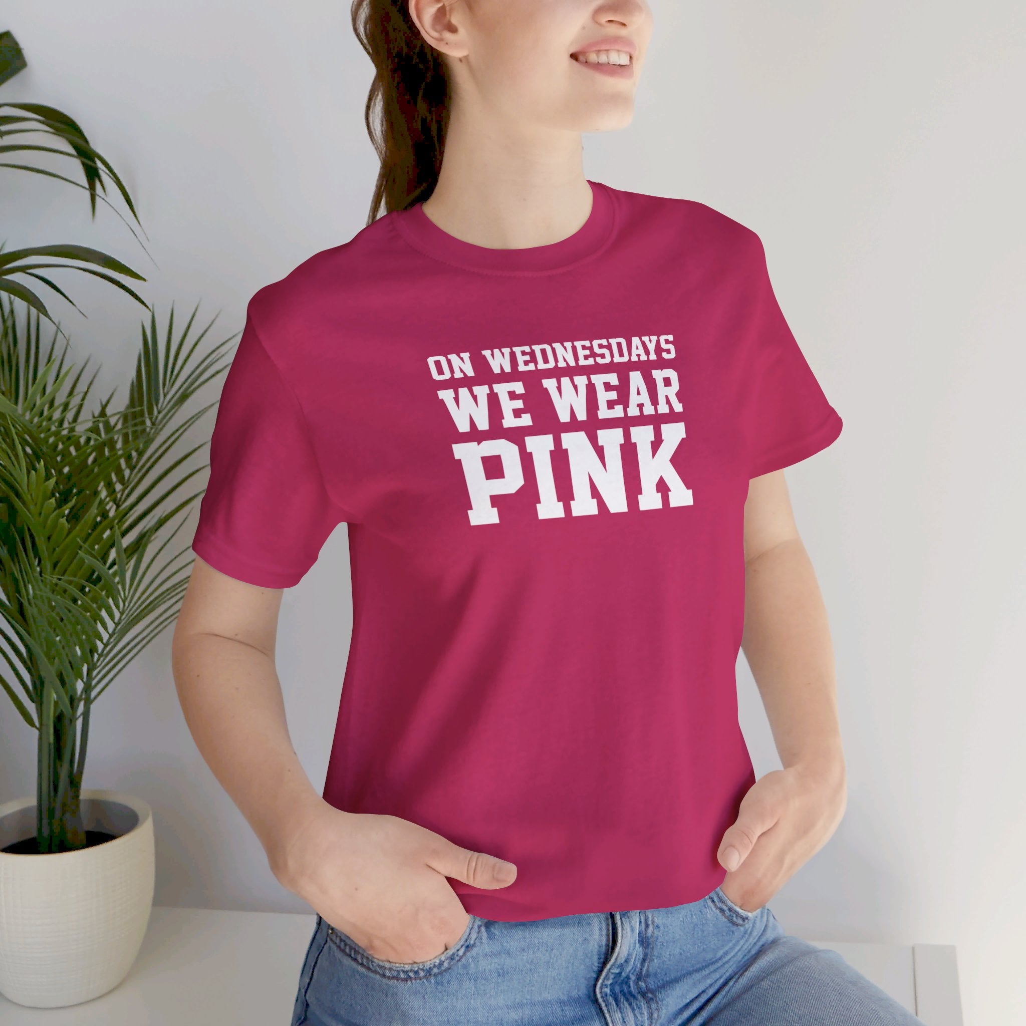 On Wednesdays We Wear Pink' T-Shirt | Classic Movie Tee - Deez Teez