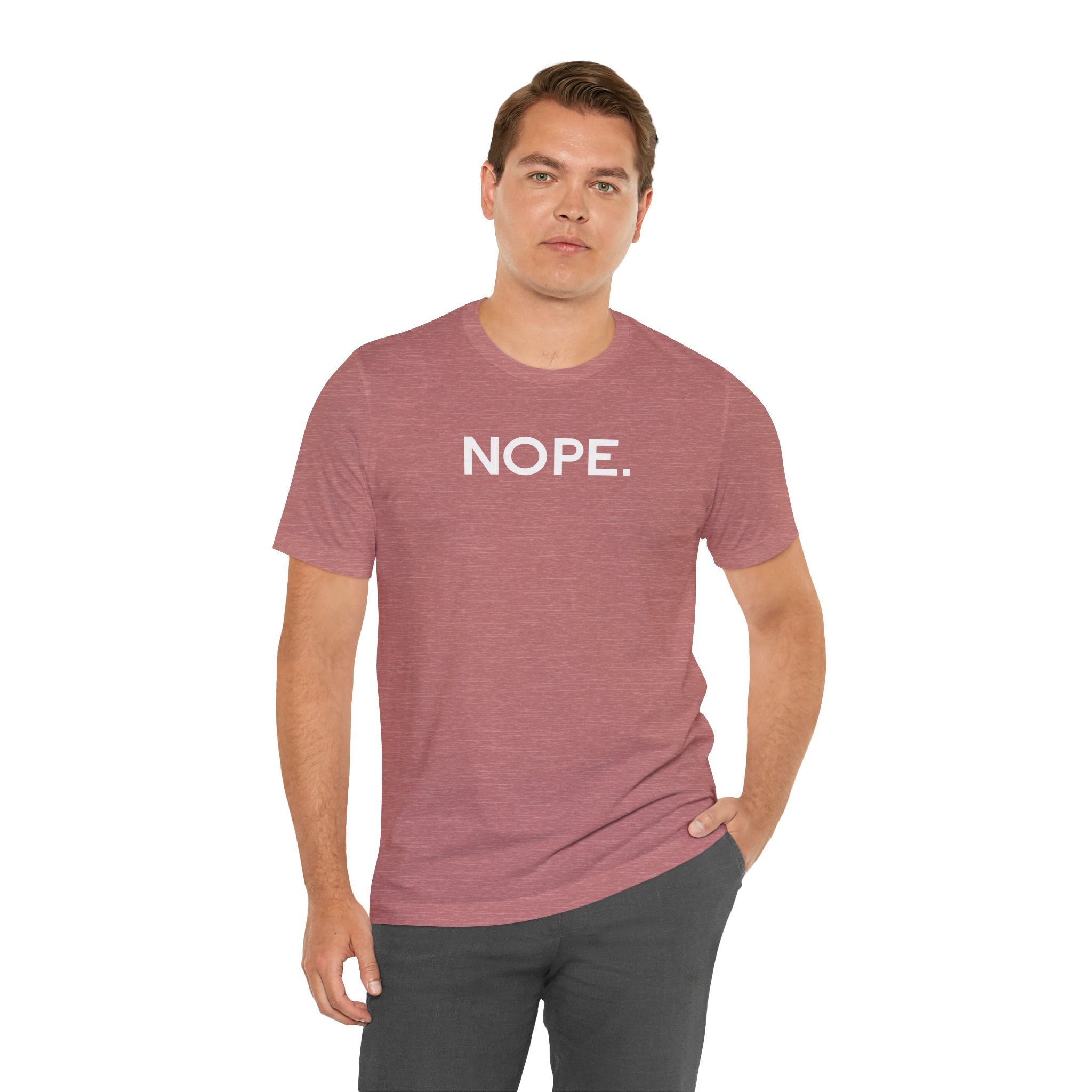'Nope' Bold Statement Unisex Crewneck T-Shirt - Deez Teez