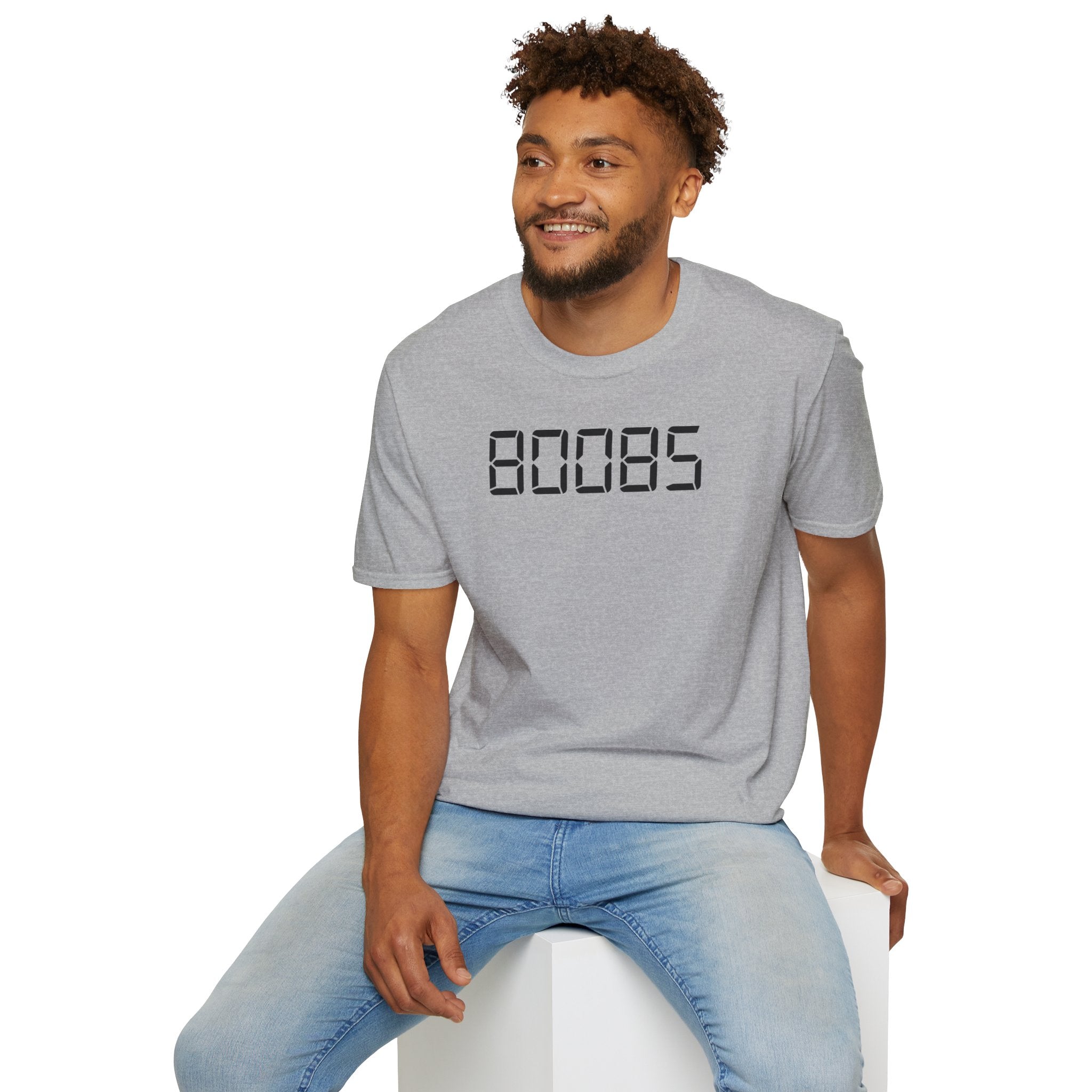 80085 'BOOBS' T-Shirt | Funny Calculator Display Text Tee