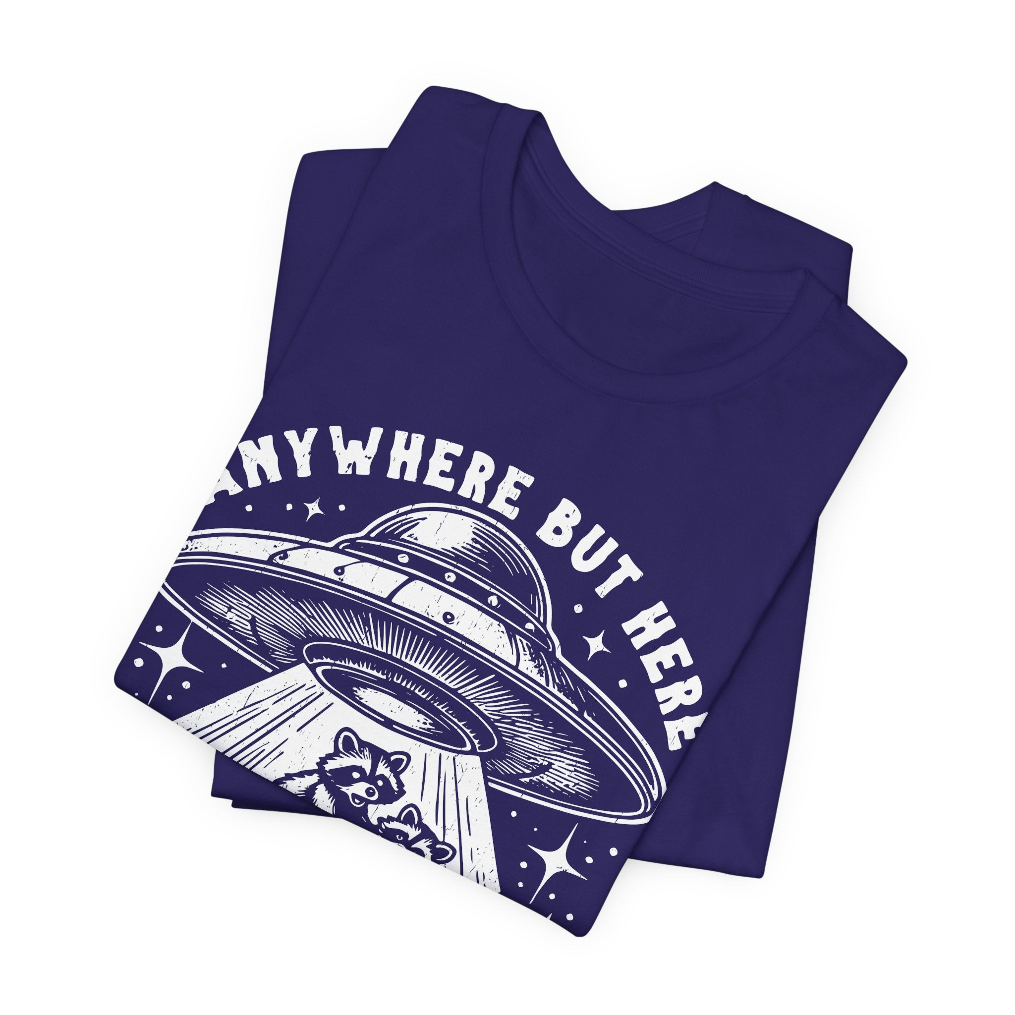 Anywhere But Here Racoon UFO Tee - Deez Teez