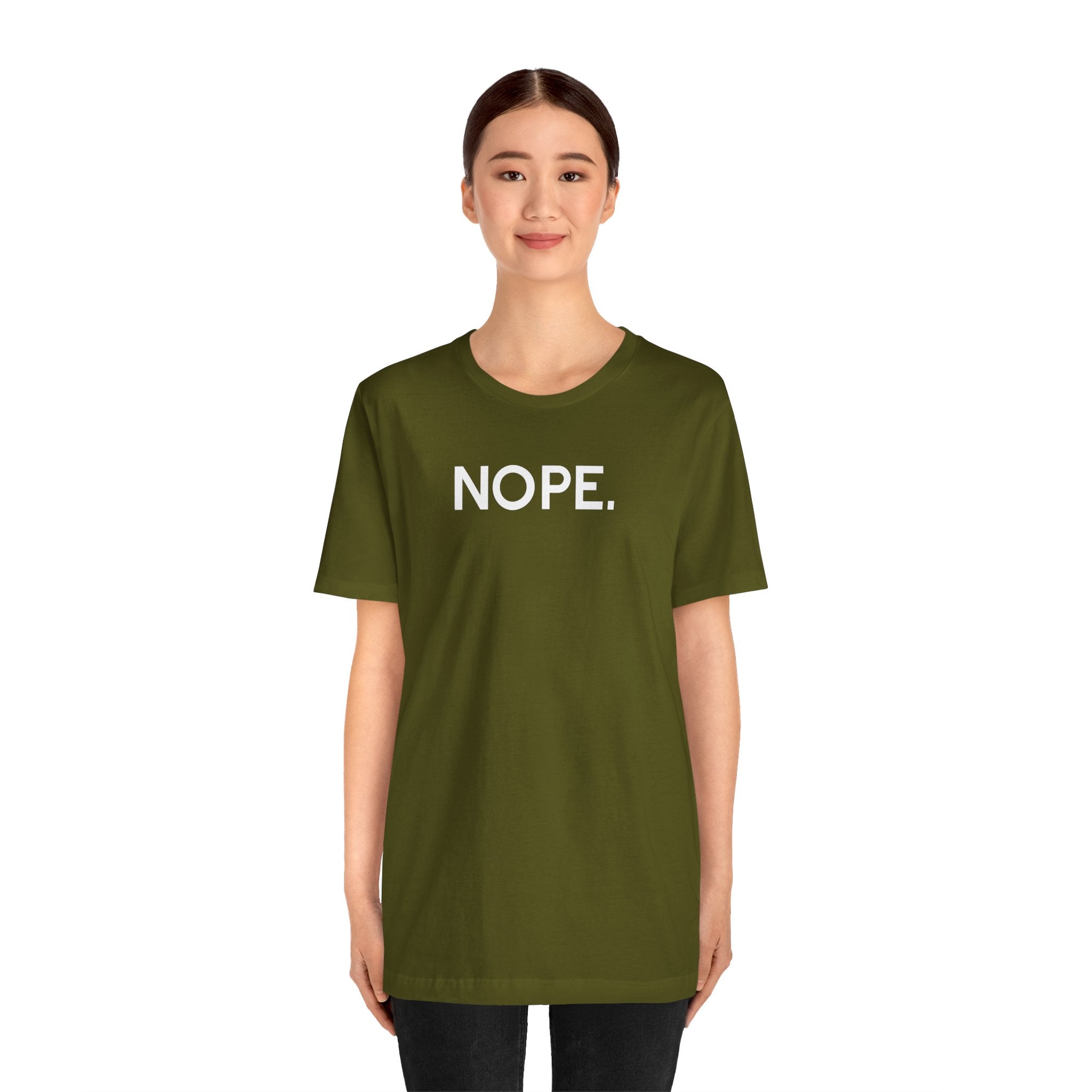 'Nope' Bold Statement Unisex Crewneck T-Shirt - Deez Teez