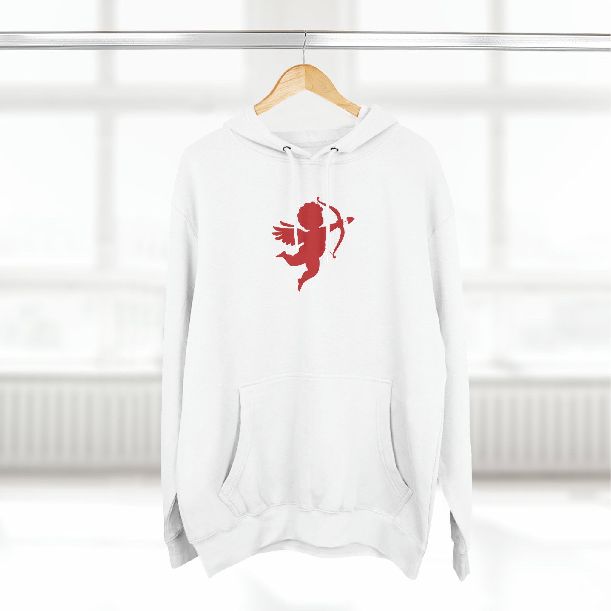 Cupid Silhouette Valentine Graphic | Valentine's Day Hoodie | Cupid's Arrow Design - Deez Teez