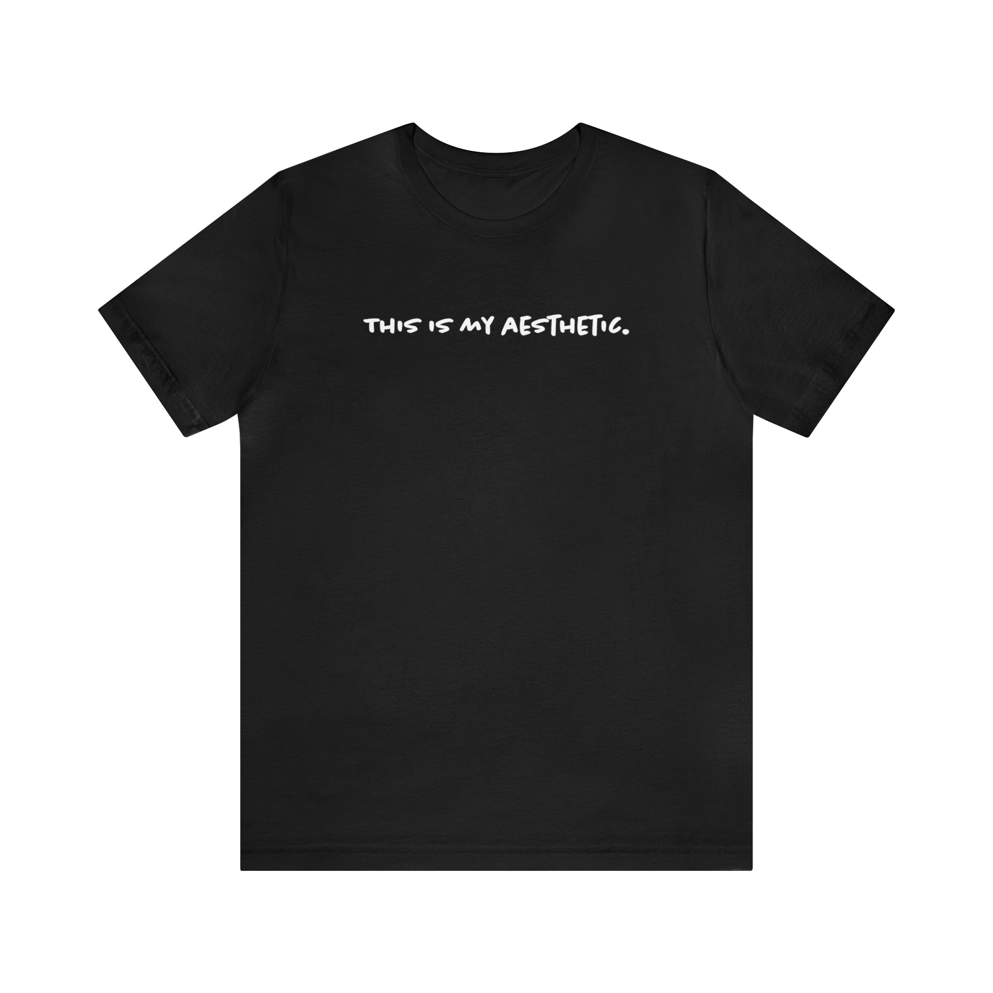 'This is My Aesthetic' Statement T-Shirt - Black Edition | Plain Black Tee - Deez Teez