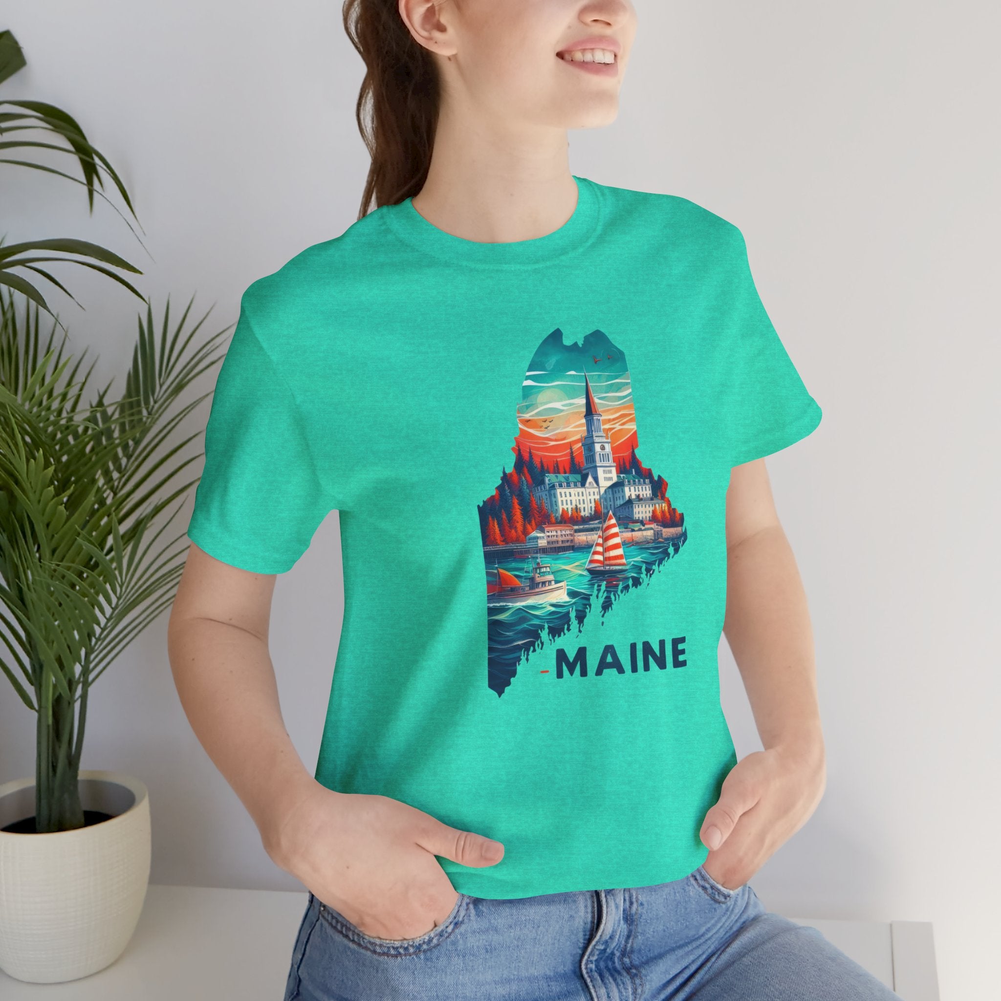 Maine State Pride Tee | State of Main Colorful Graphic Tshirt - Deez Teez