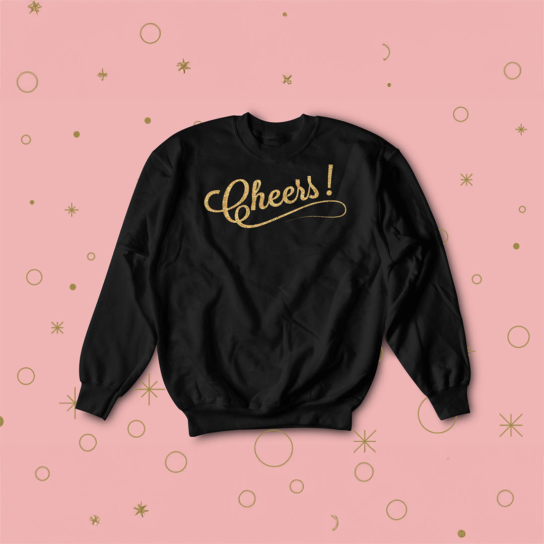 Toast of the Town | "Cheers!" Celebratory Graphic Unisex Crewneck Sweatshirt - Deez Teez